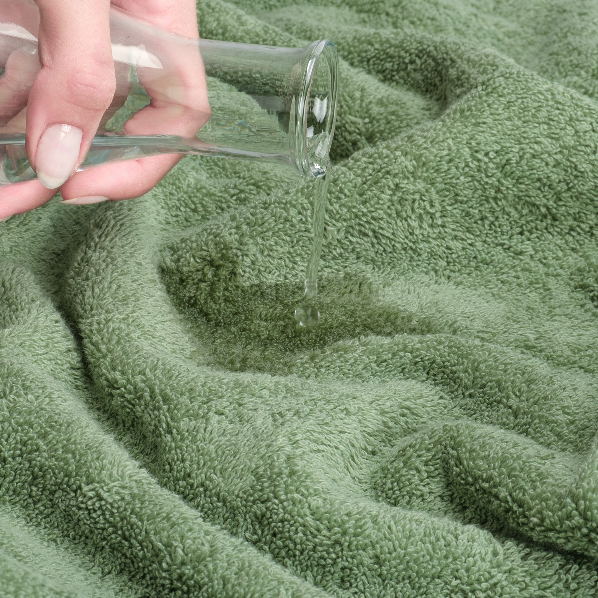 American Soft Linen Bekos 100% Cotton Turkish Towels, 4 Piece Washcloth Towel Set -sage-green-06