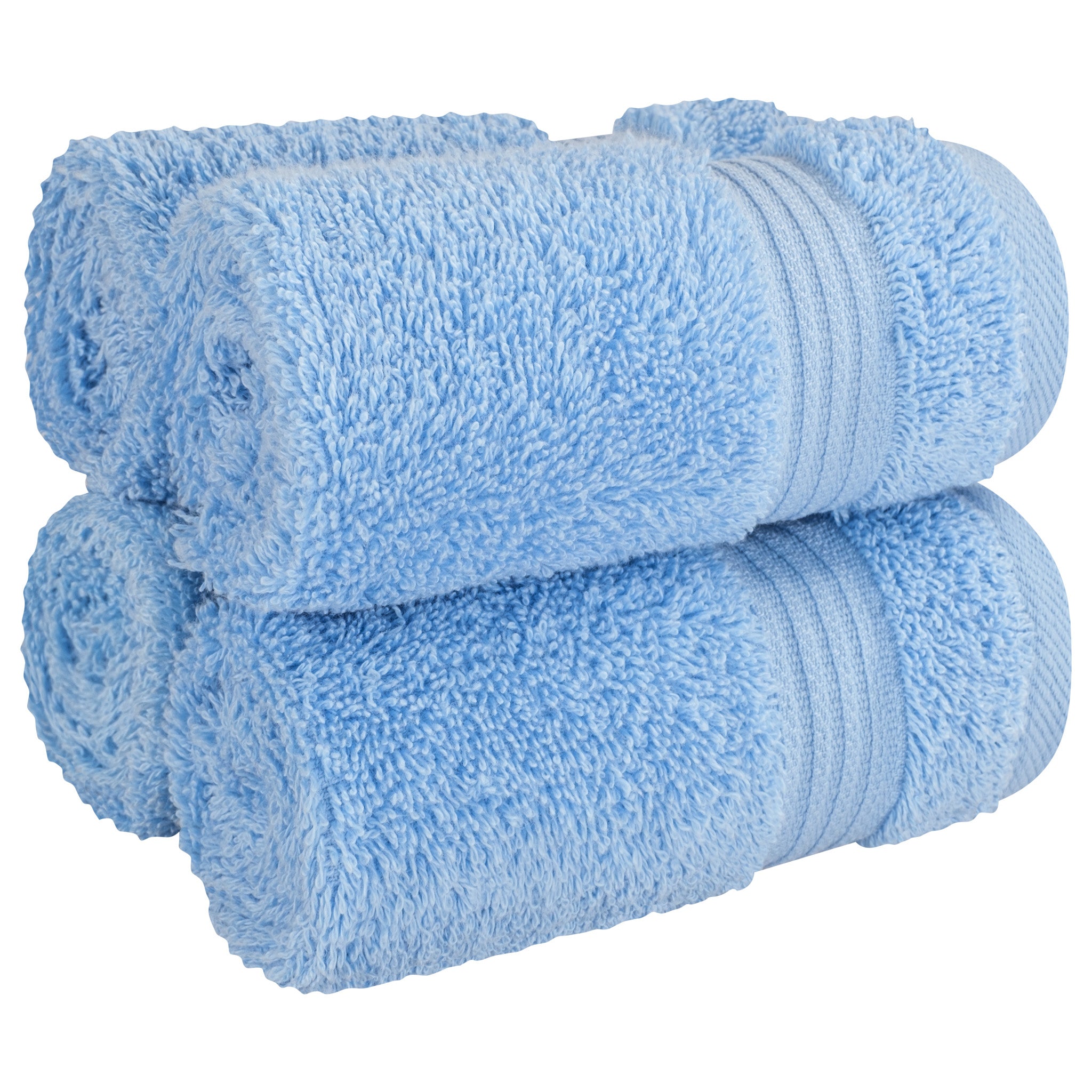 American Soft Linen Bekos 100% Cotton Turkish Towels, 4 Piece Washcloth Towel Set -sky-blue-01