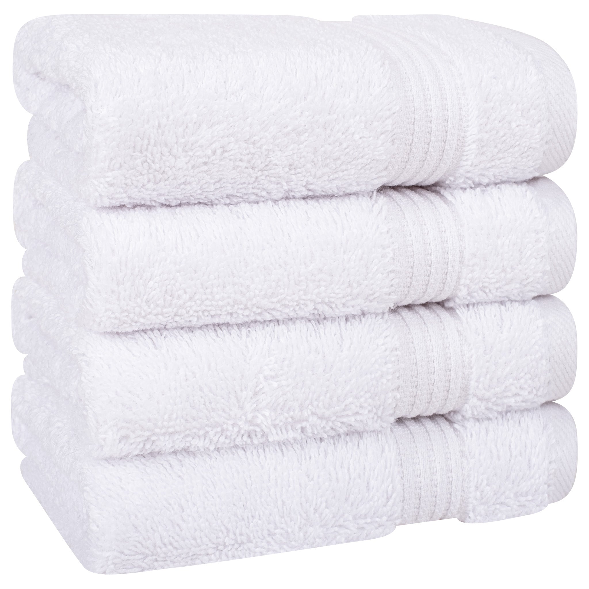 American Soft Linen Bekos 100% Cotton Turkish Towels, 4 Piece Washcloth Towel Set -white-01