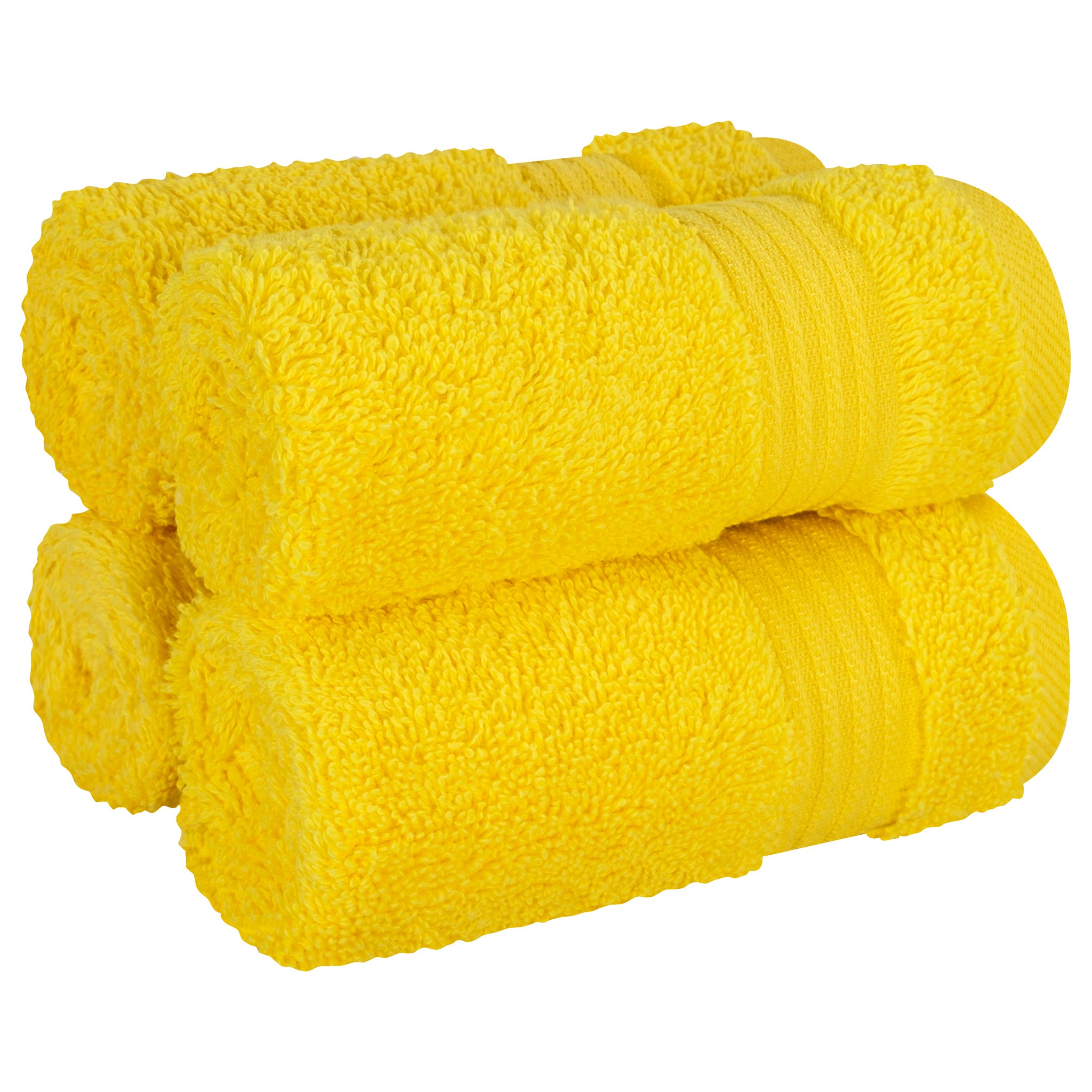 American Soft Linen Bekos 100% Cotton Turkish Towels, 4 Piece Washcloth Towel Set -yellow-01