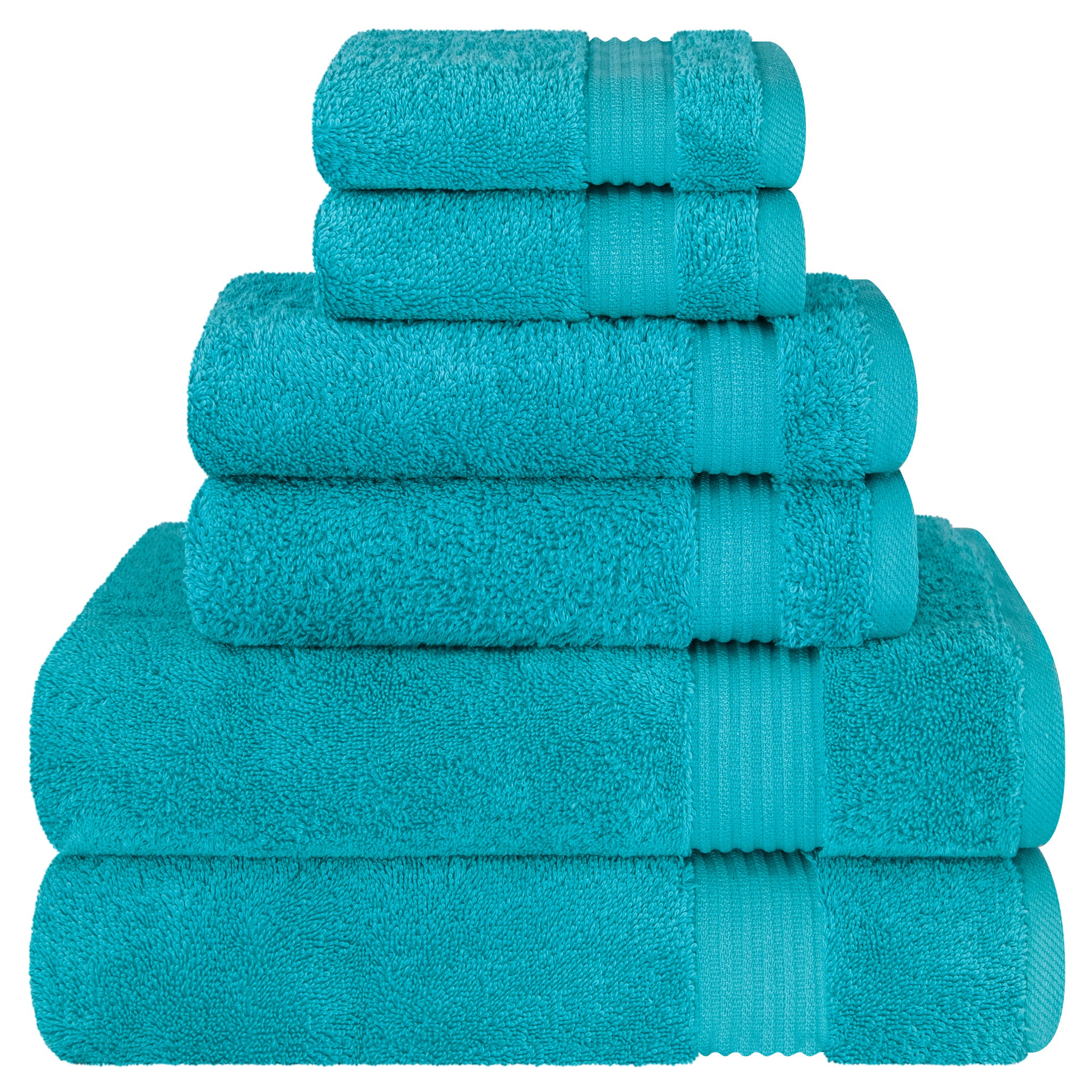 American Soft Linen Bekos 100% Cotton Turkish Towels 6 Piece Bath Towel Set -aqua-blue-01