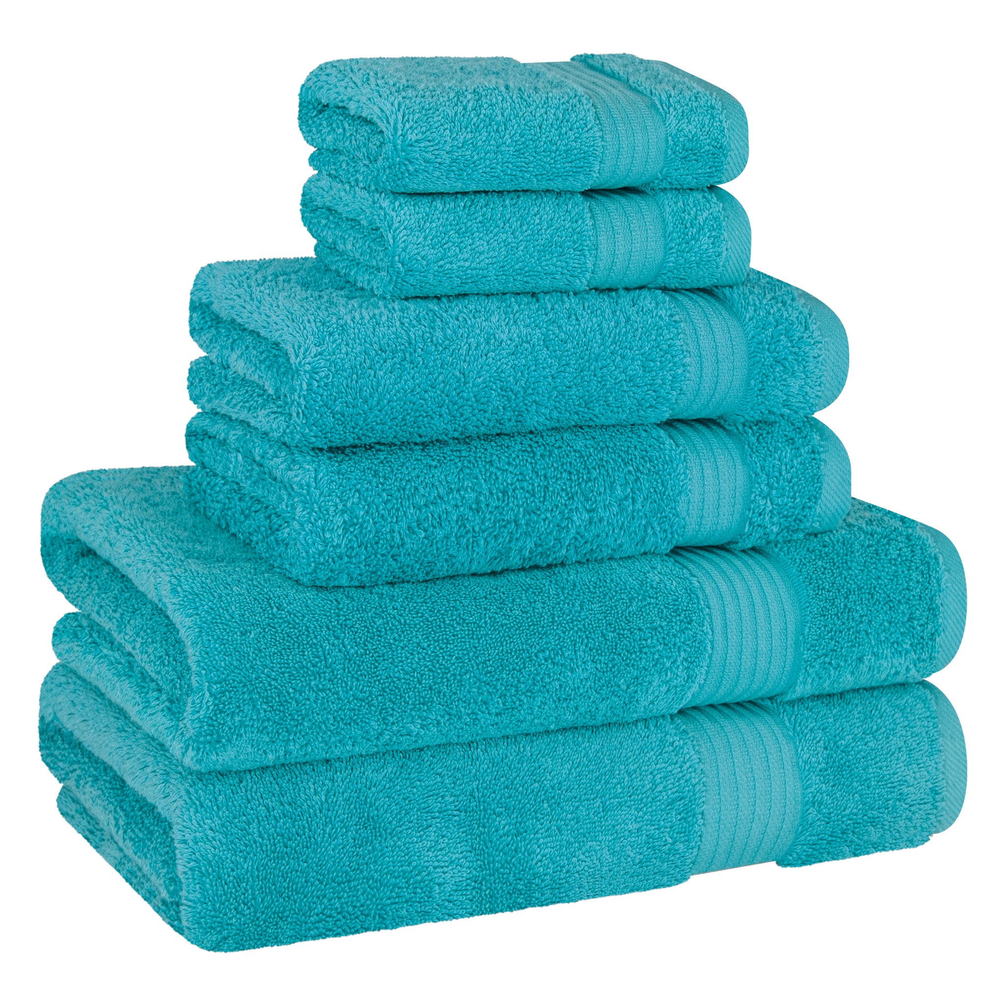American Soft Linen Bekos 100% Cotton Turkish Towels 6 Piece Bath Towel Set -aqua-blue-05