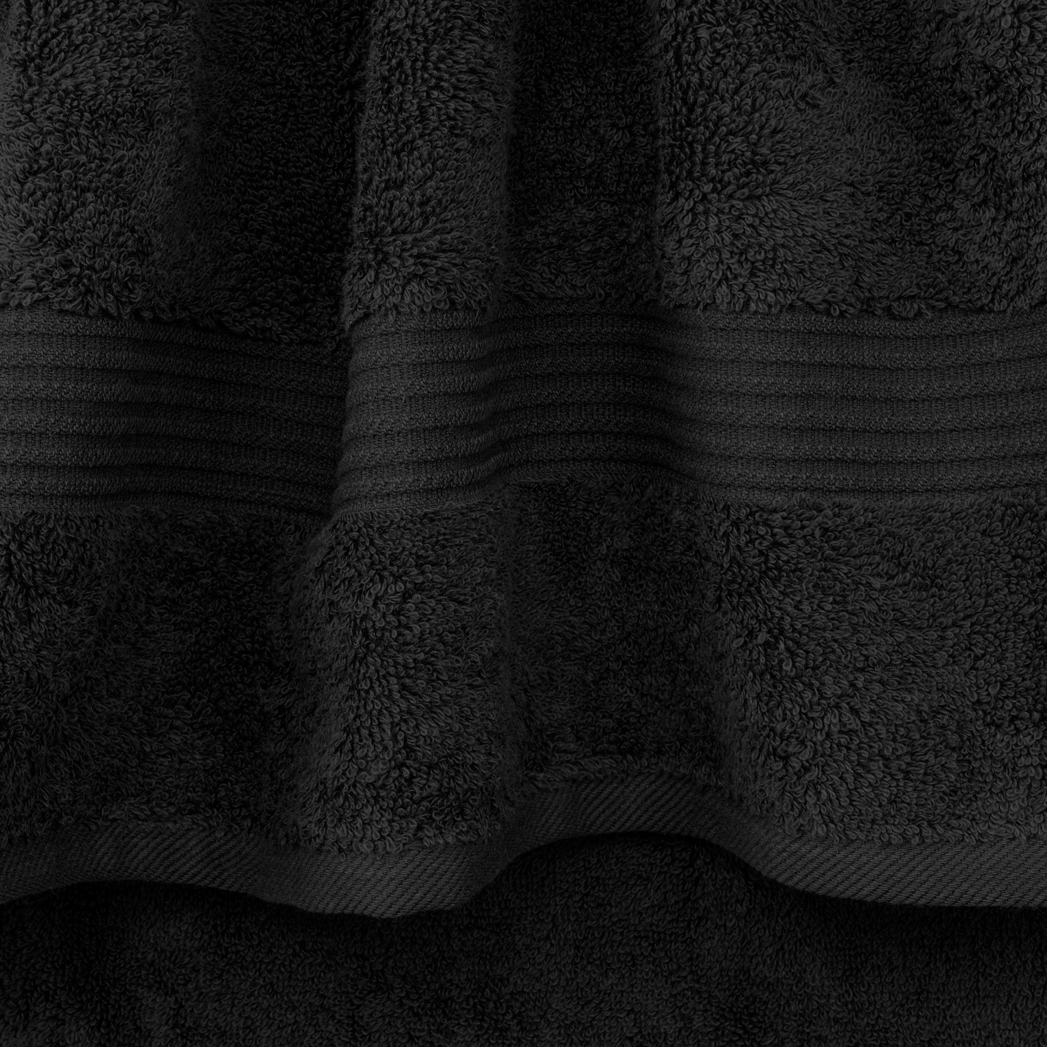 American Soft Linen Bekos 100% Cotton Turkish Towels 6 Piece Bath Towel Set -black-03