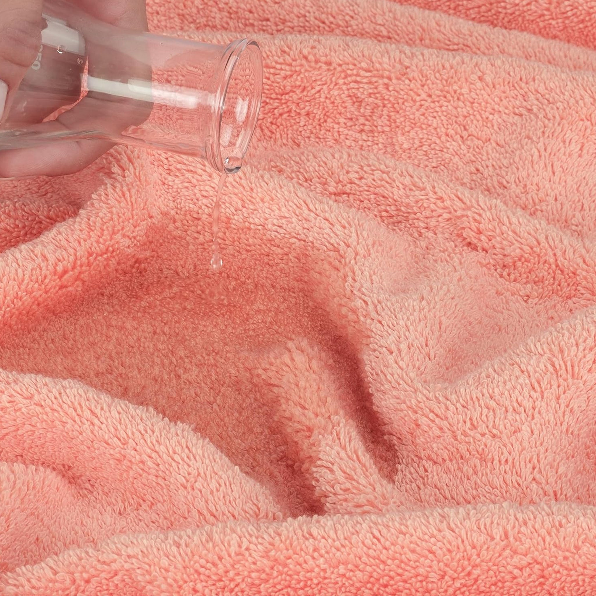 American Soft Linen Bekos 100% Cotton Turkish Towels 6 Piece Bath Towel Set -coral-06