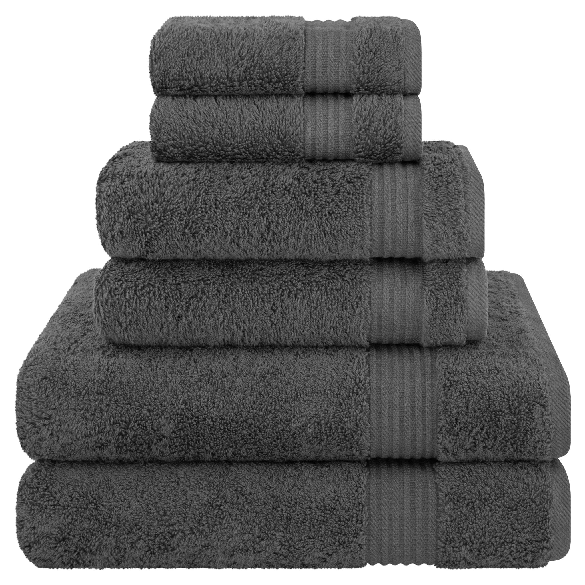 American Soft Linen Bekos 100% Cotton Turkish Towels 6 Piece Bath Towel Set -gray-01