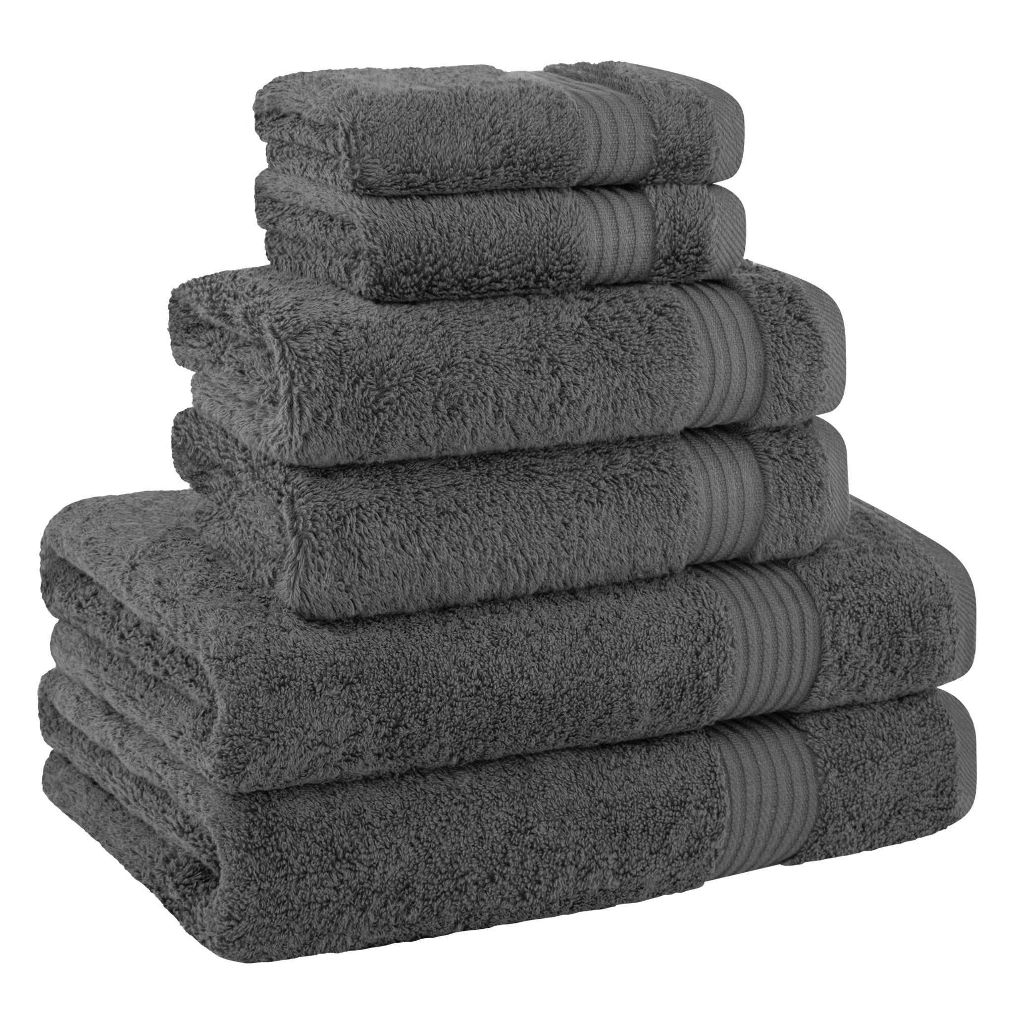 American Soft Linen Bekos 100% Cotton Turkish Towels 6 Piece Bath Towel Set -gray-05