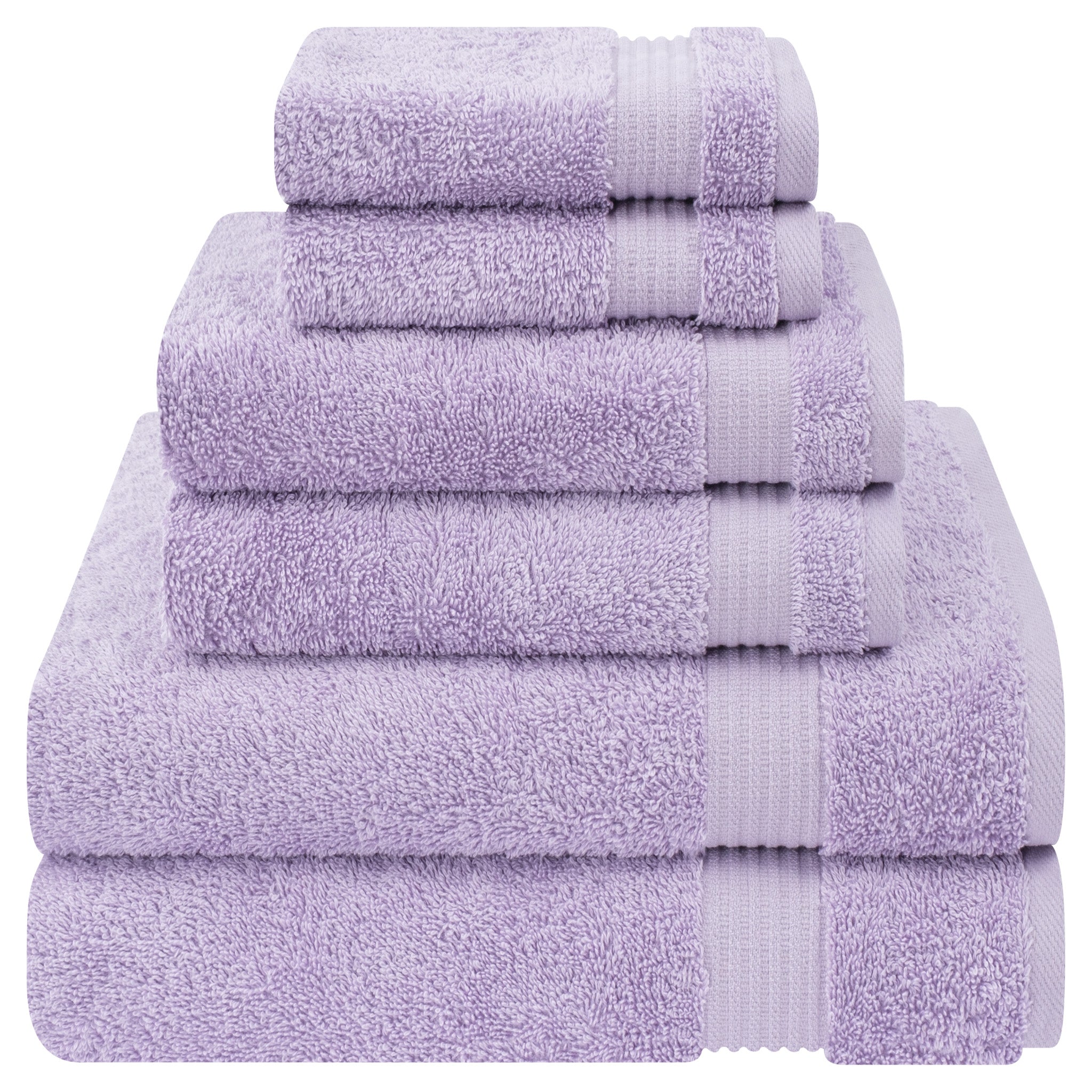 American Soft Linen Bekos 100% Cotton Turkish Towels 6 Piece Bath Towel Set -lilac-01