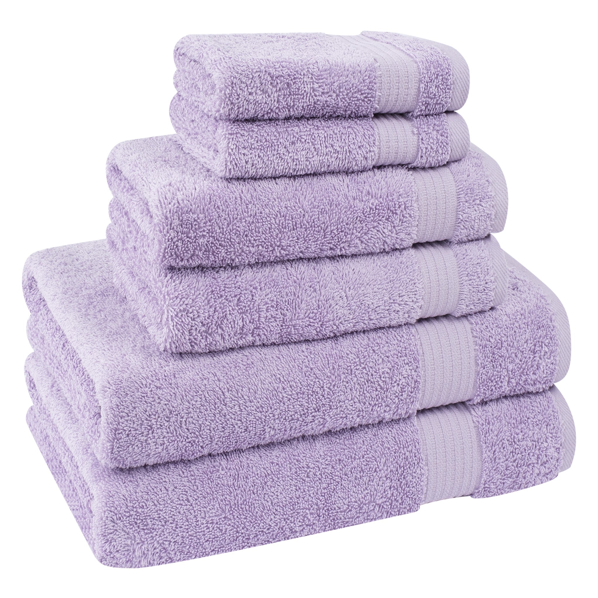 American Soft Linen Bekos 100% Cotton Turkish Towels 6 Piece Bath Towel Set -lilac-05