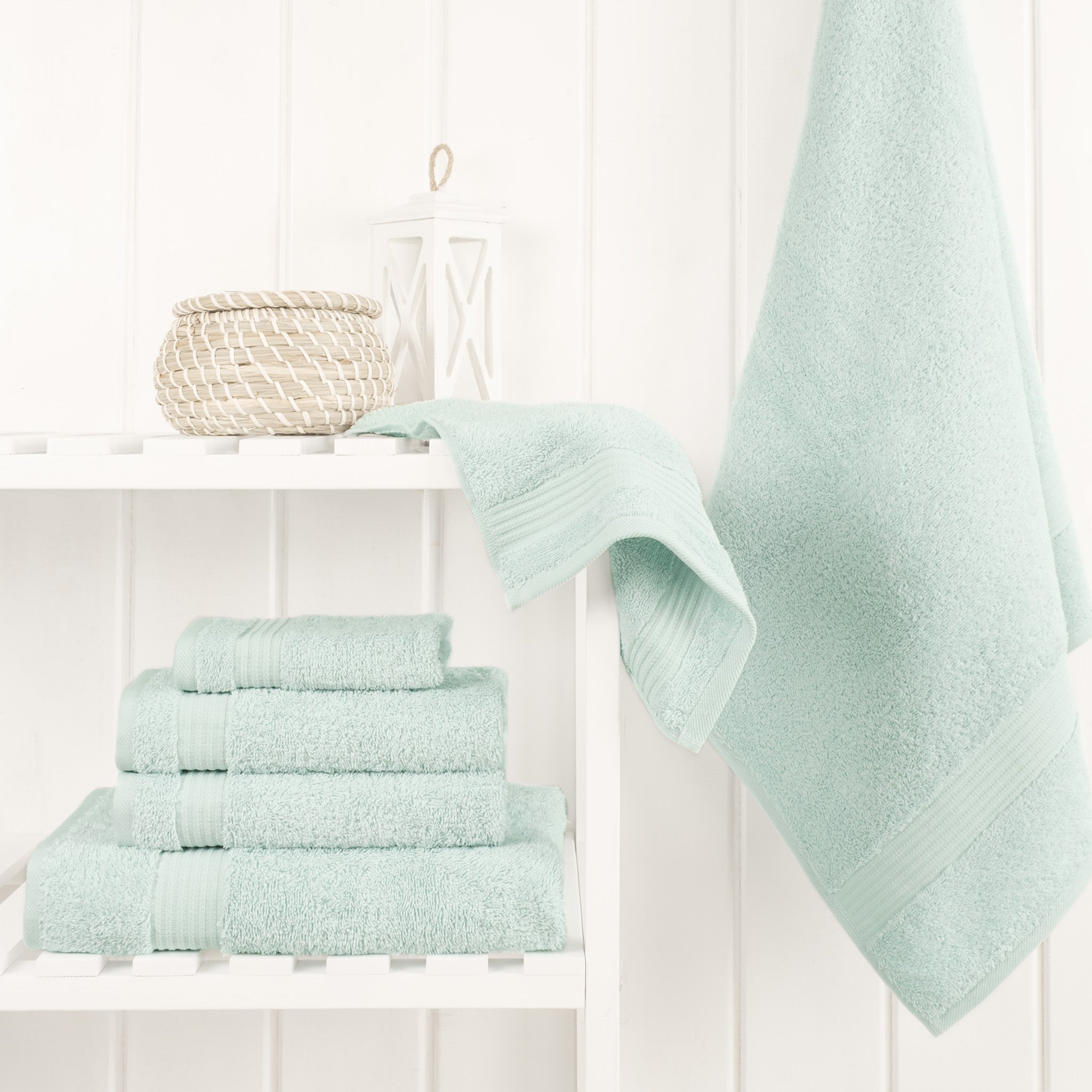 American Soft Linen Bekos 100% Cotton Turkish Towels 6 Piece Bath Towel Set -mint-02