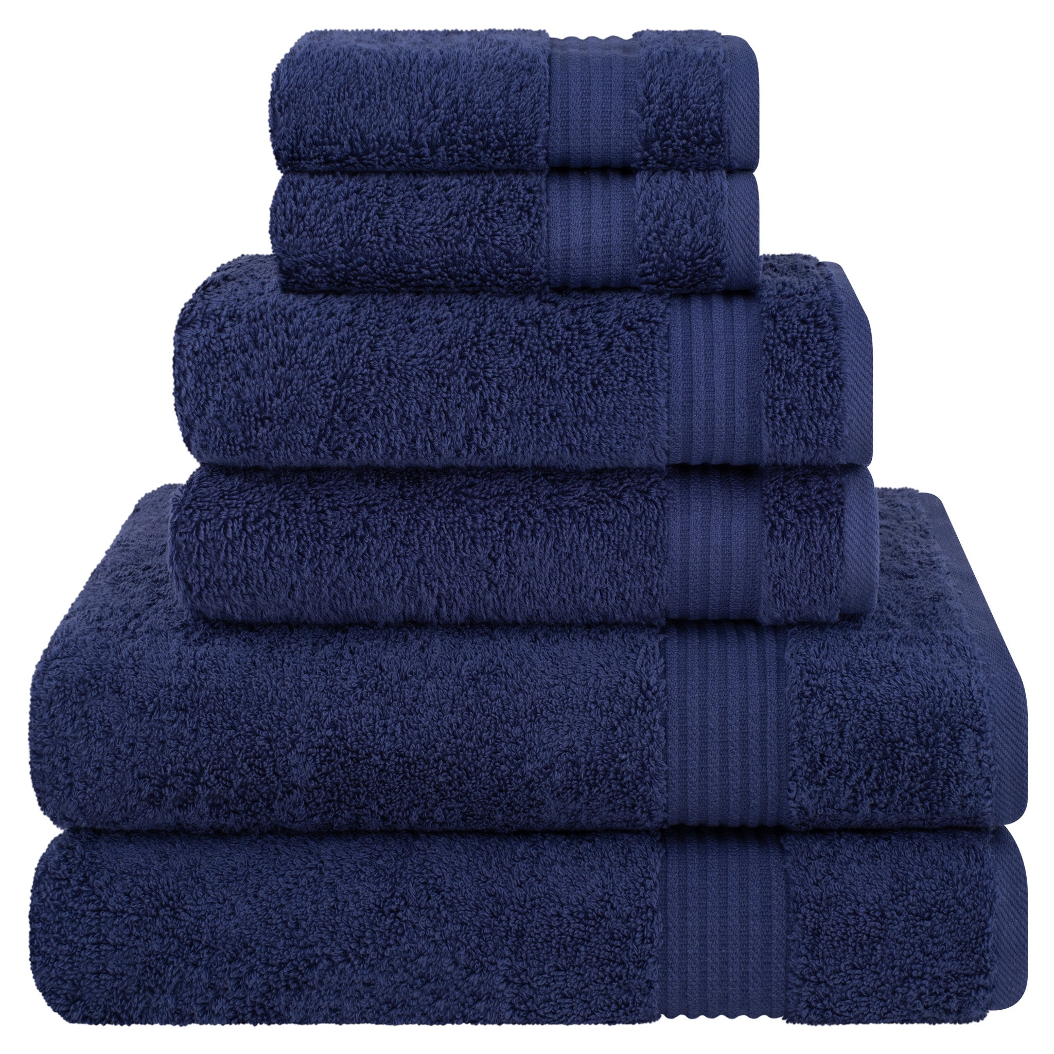 American Soft Linen Bekos 100% Cotton Turkish Towels 6 Piece Bath Towel Set -navy-blue-01