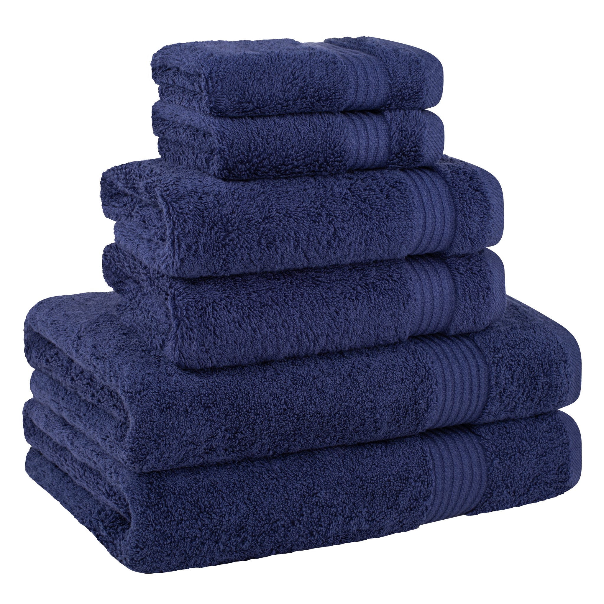 American Soft Linen Bekos 100% Cotton Turkish Towels 6 Piece Bath Towel Set -navy-blue-05