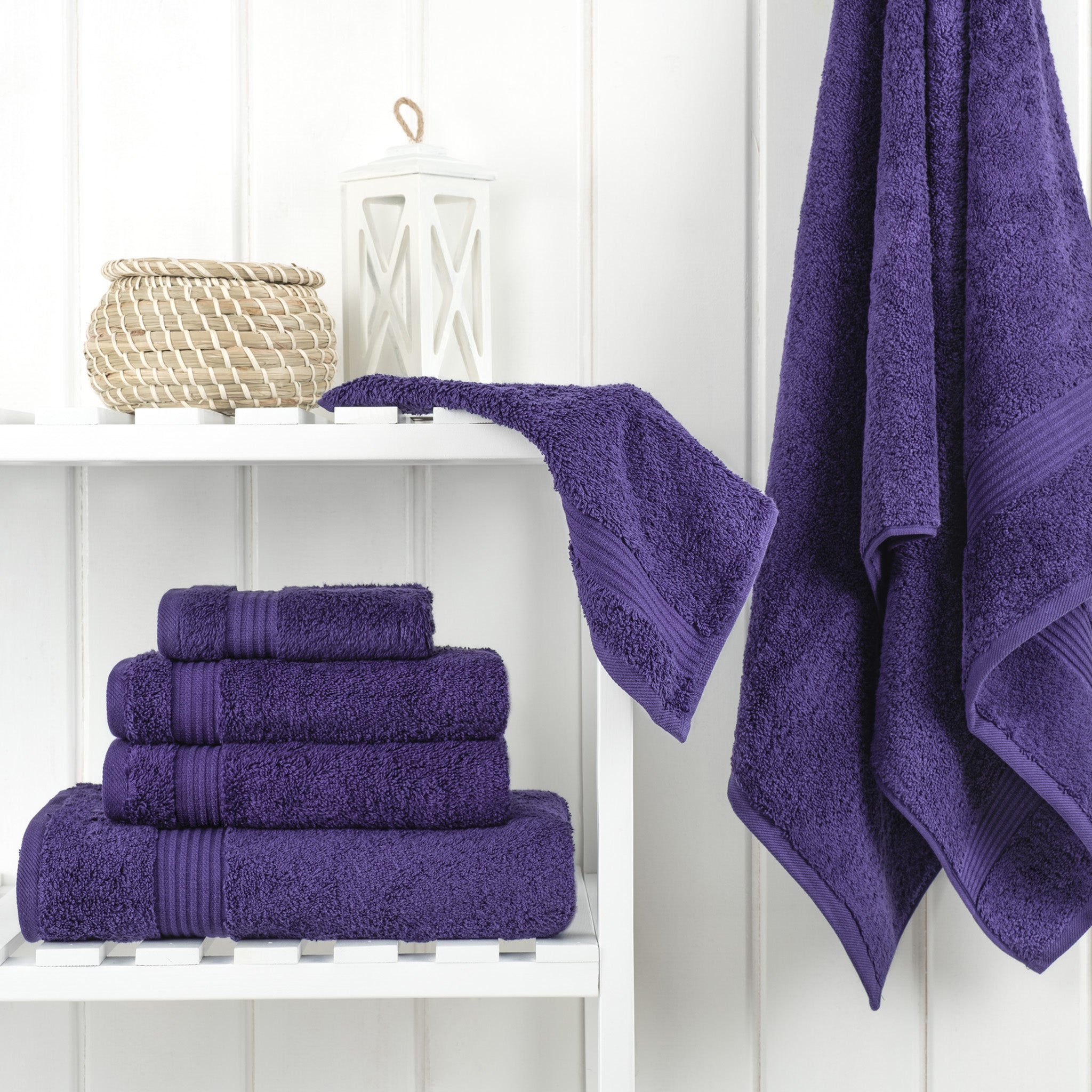 American Soft Linen Bekos 100% Cotton Turkish Towels 6 Piece Bath Towel Set -purple-02