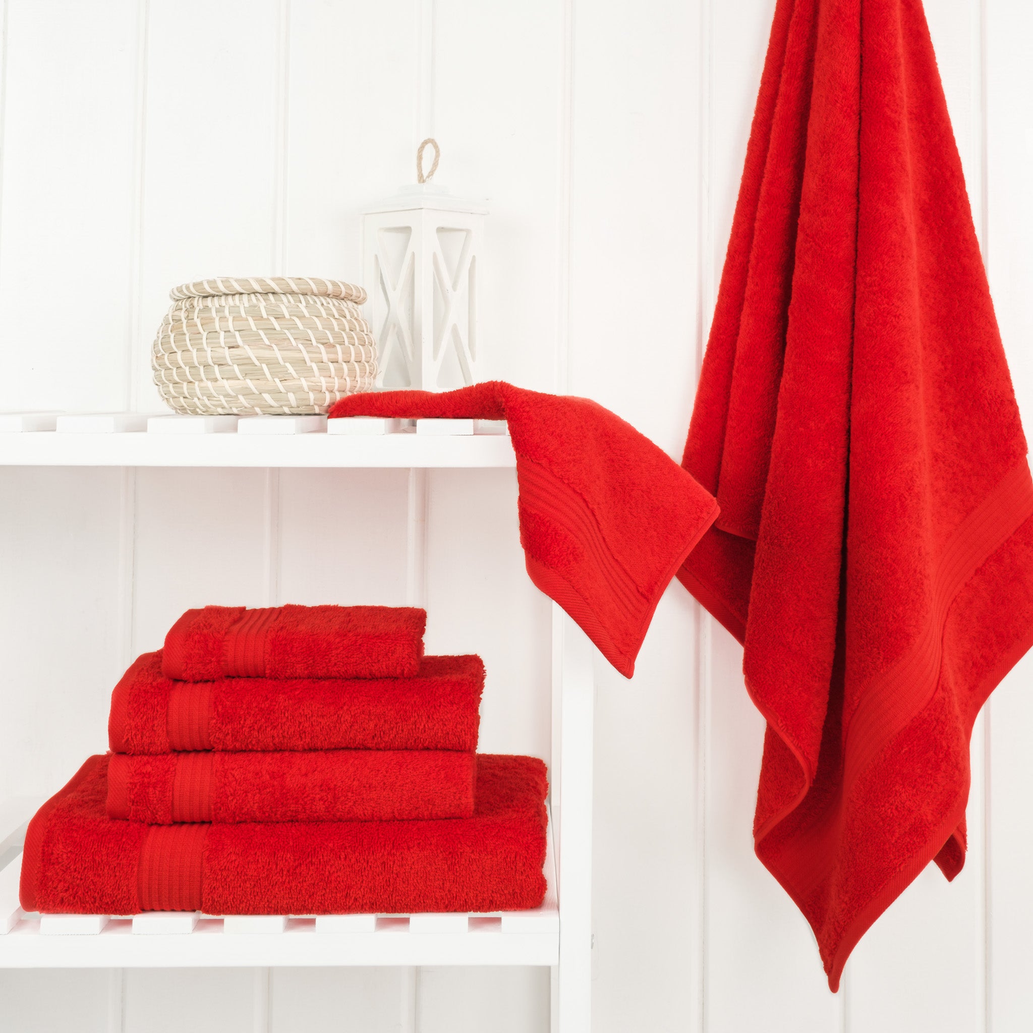 American Soft Linen Bekos 100% Cotton Turkish Towels 6 Piece Bath Towel Set -red-02