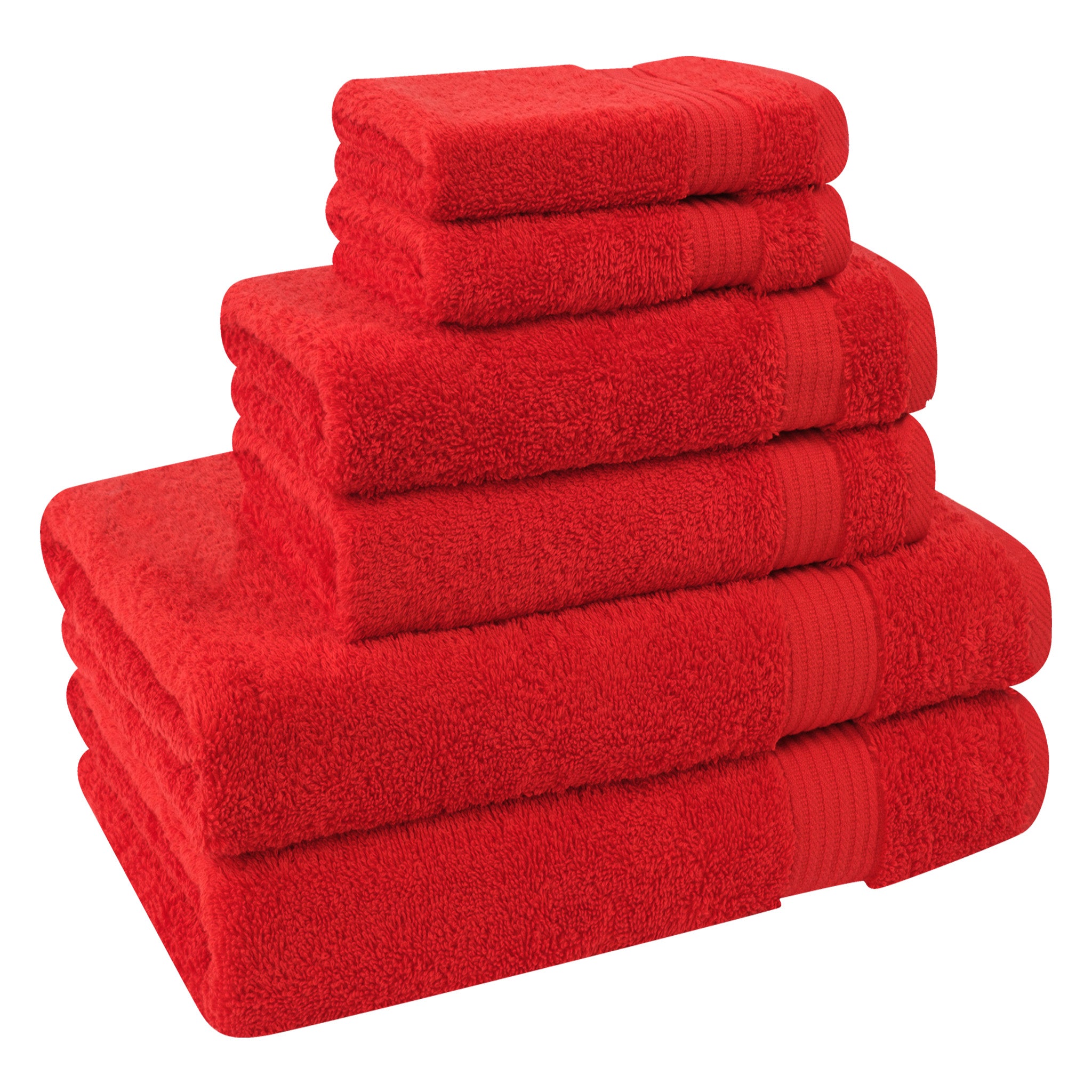 American Soft Linen Bekos 100% Cotton Turkish Towels 6 Piece Bath Towel Set -red-05