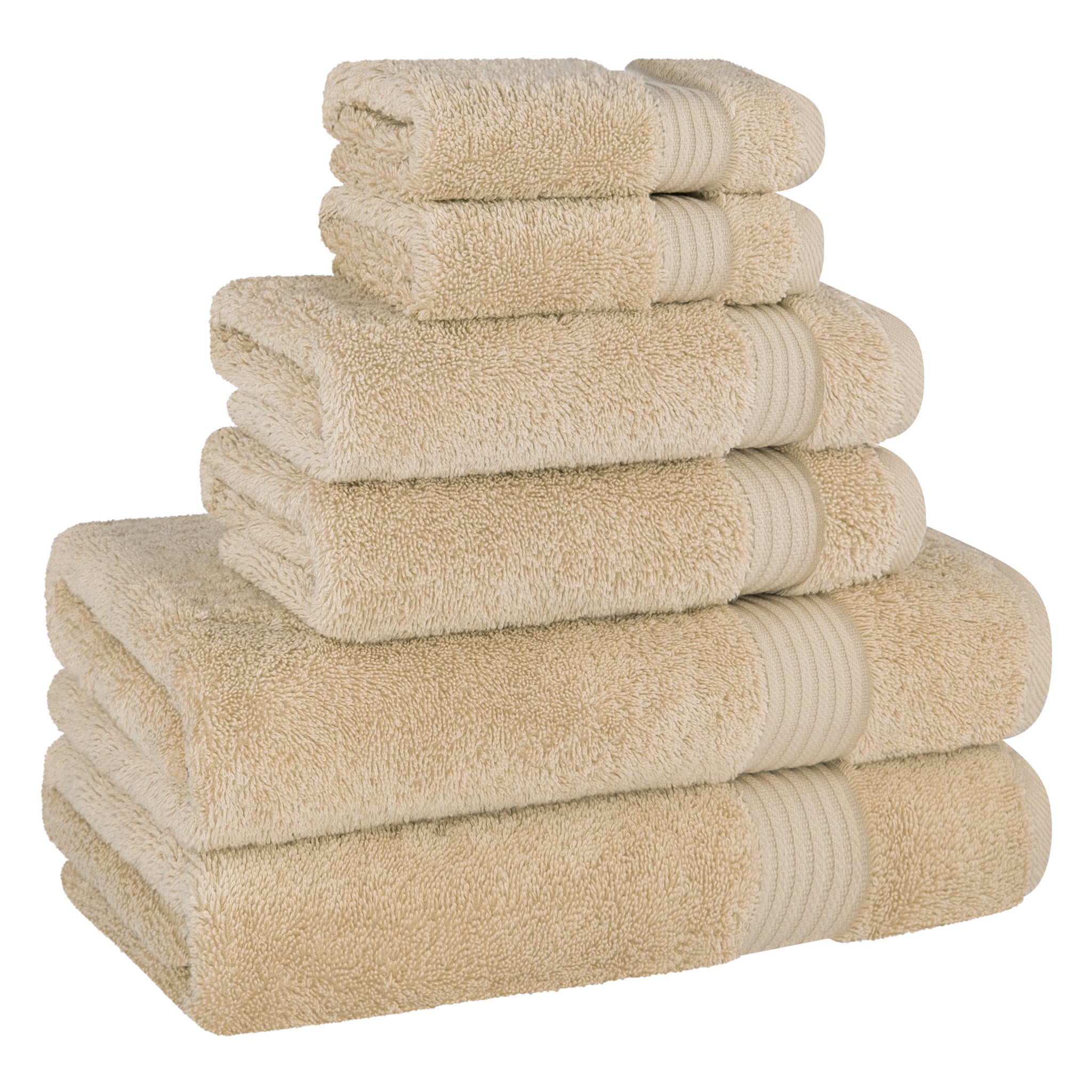American Soft Linen Bekos 100% Cotton Turkish Towels 6 Piece Bath Towel Set -sand-taupe-05