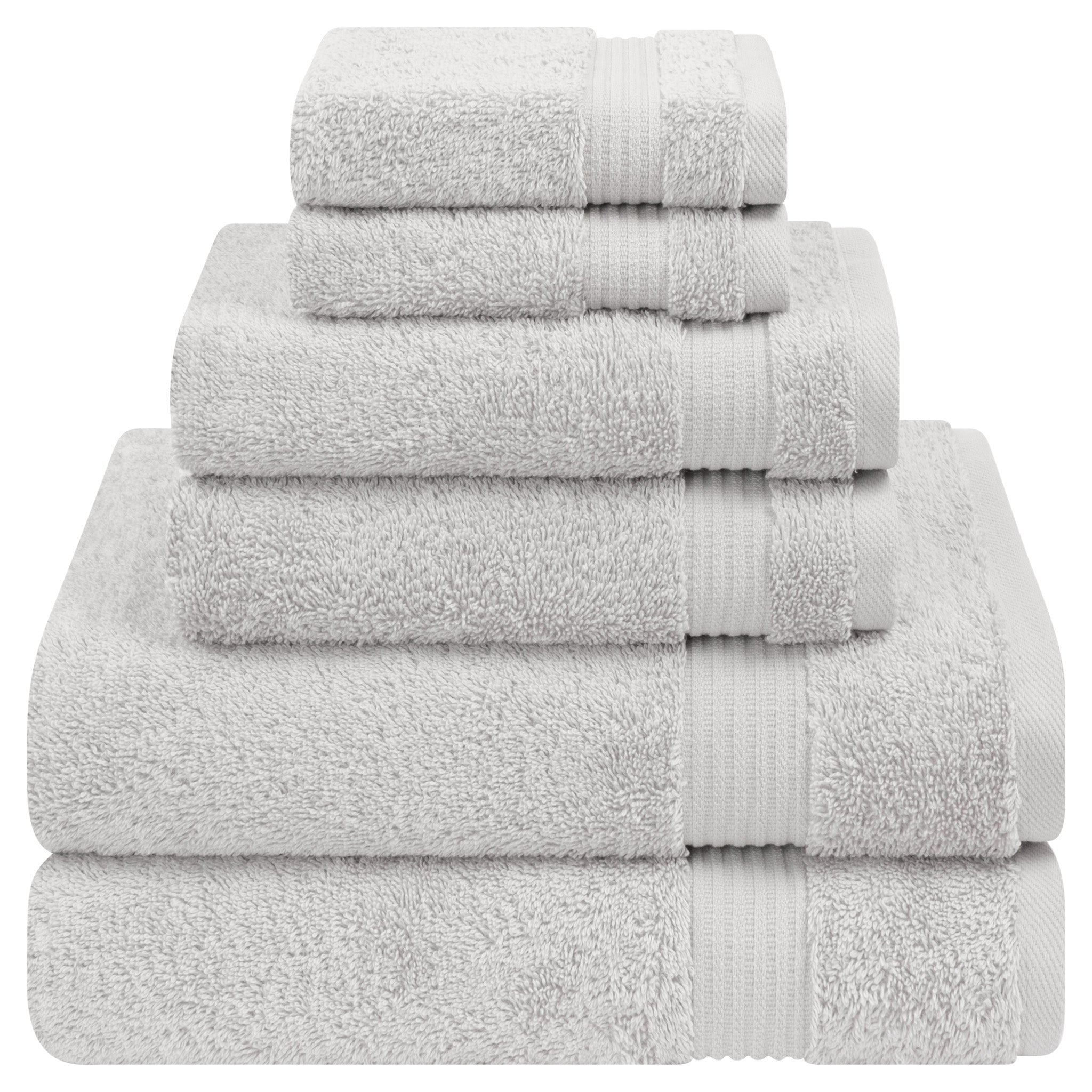 American Soft Linen Bekos 100% Cotton Turkish Towels 6 Piece Bath Towel Set -silver-gray-01