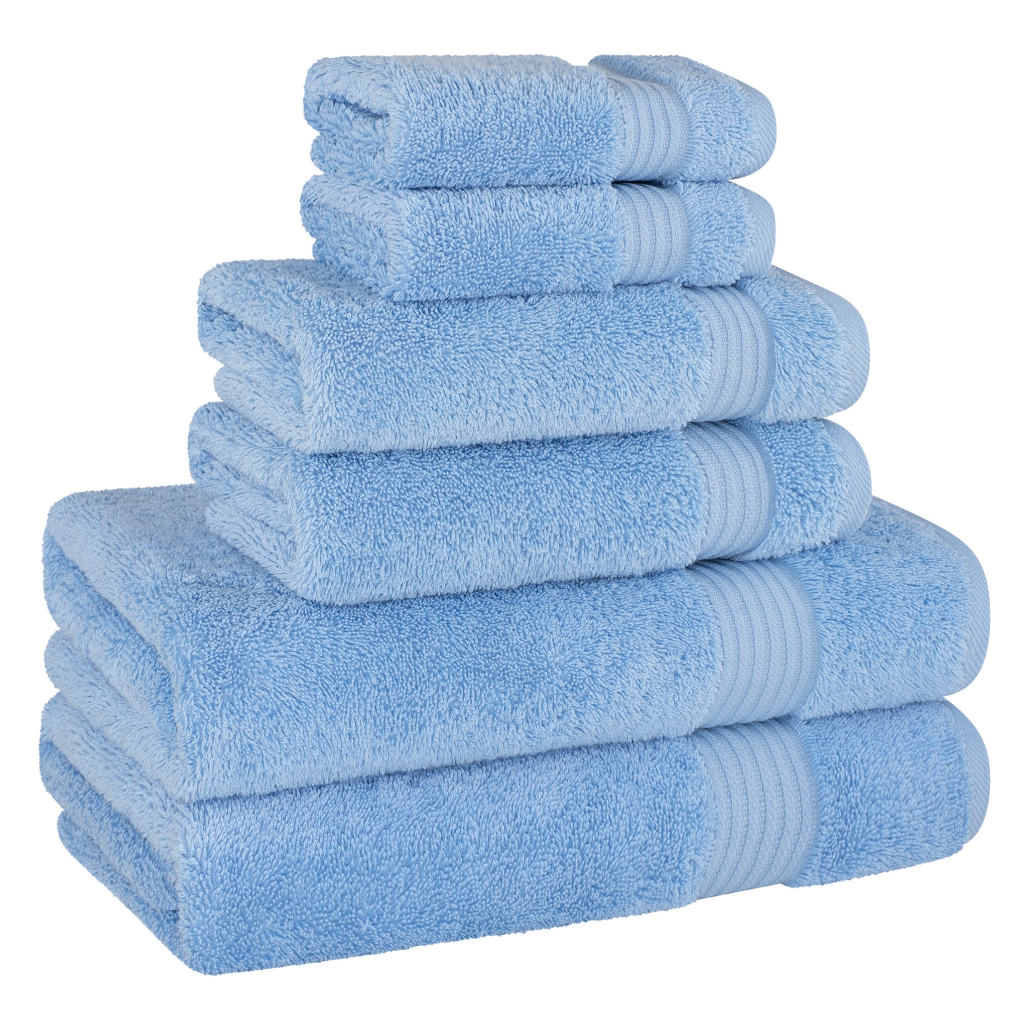 American Soft Linen Bekos 100% Cotton Turkish Towels 6 Piece Bath Towel Set -sky-blue-05