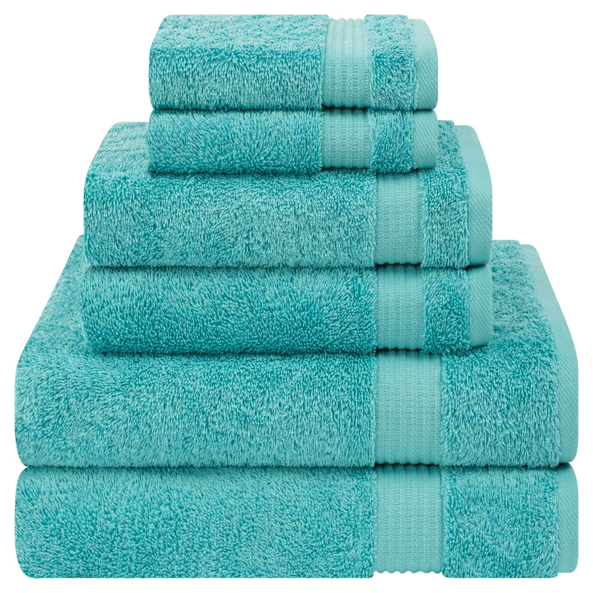 American Soft Linen Bekos 100% Cotton Turkish Towels 6 Piece Bath Towel Set -turquoise-blue-01
