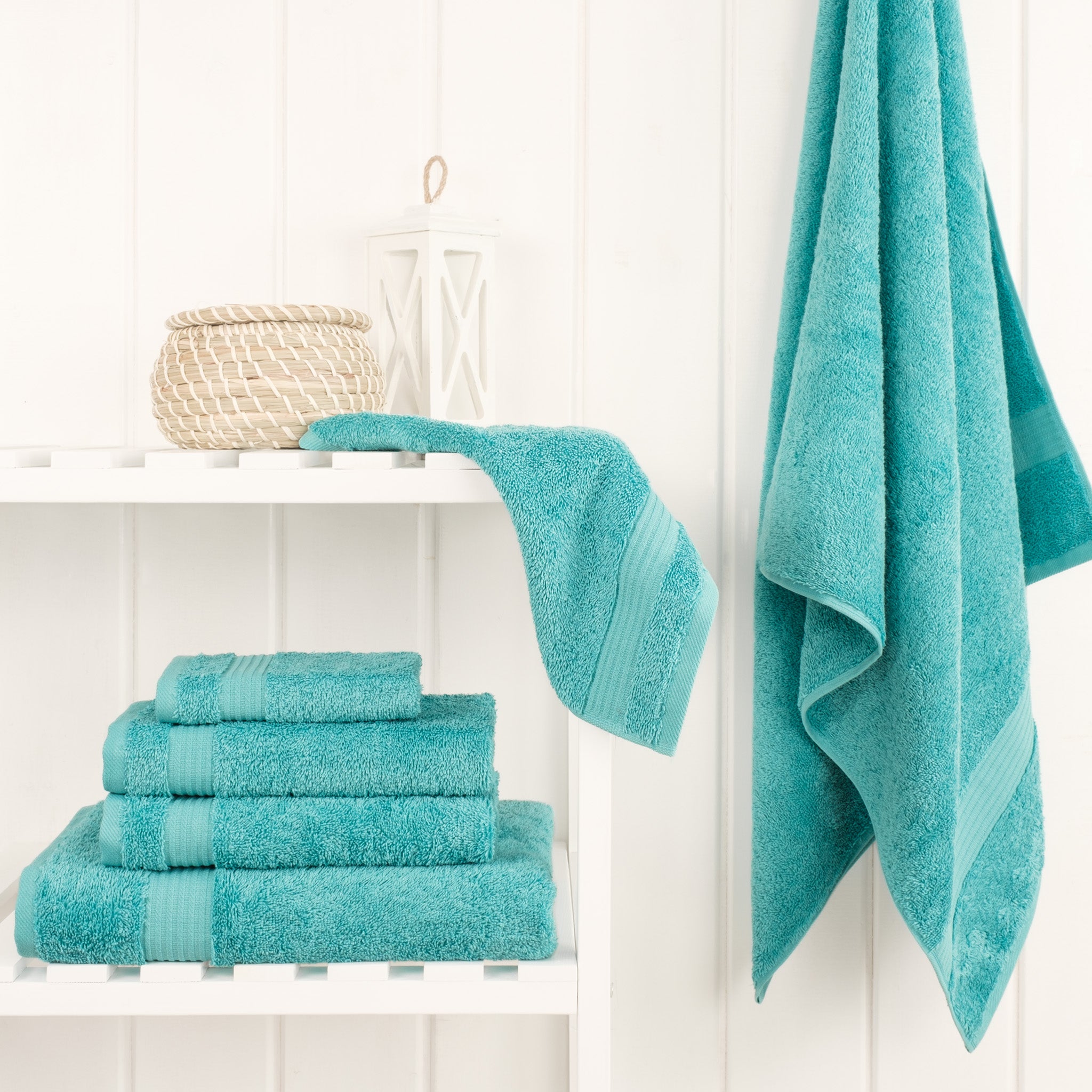 American Soft Linen Bekos 100% Cotton Turkish Towels 6 Piece Bath Towel Set -turquoise-blue-02