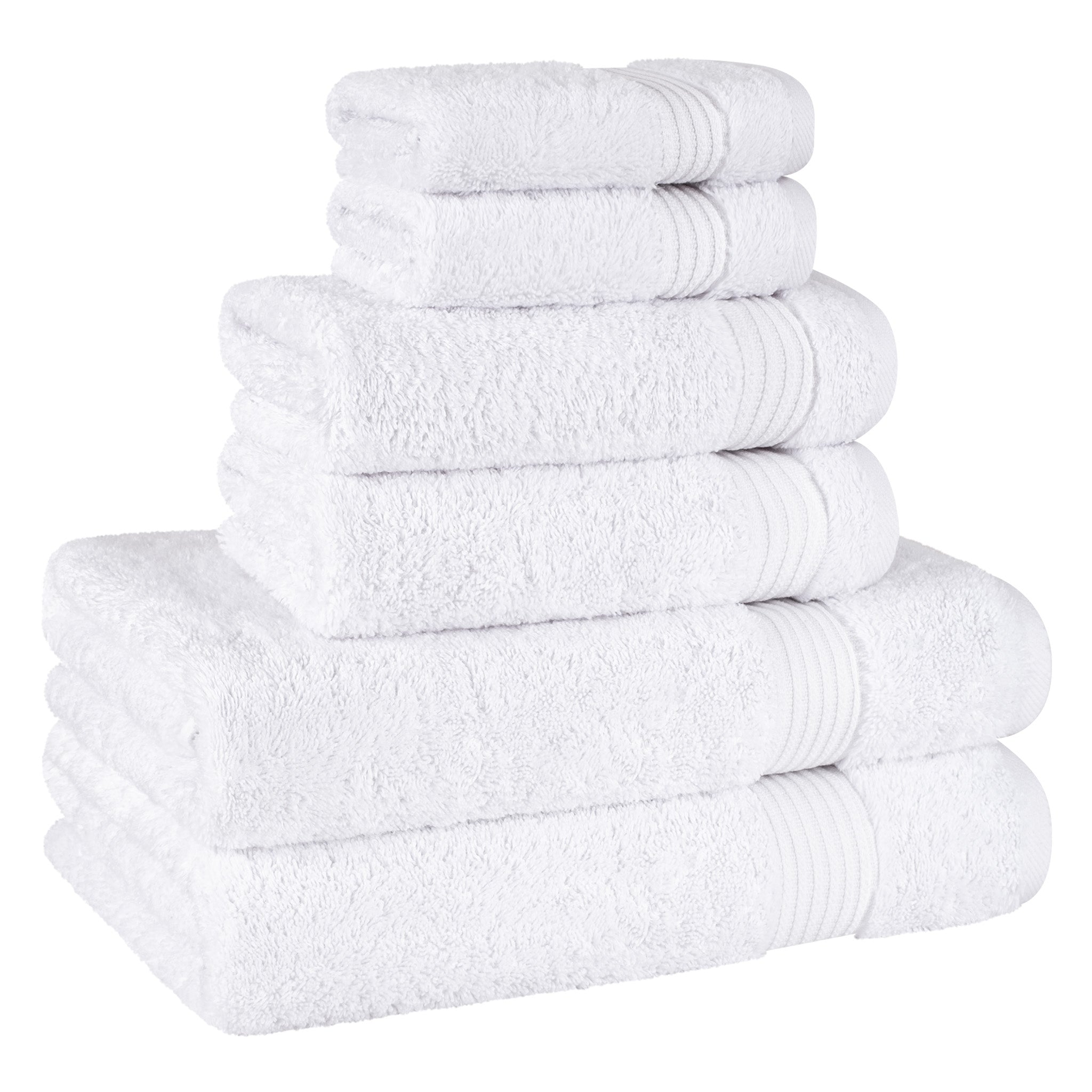 American Soft Linen Bekos 100% Cotton Turkish Towels 6 Piece Bath Towel Set -white-05