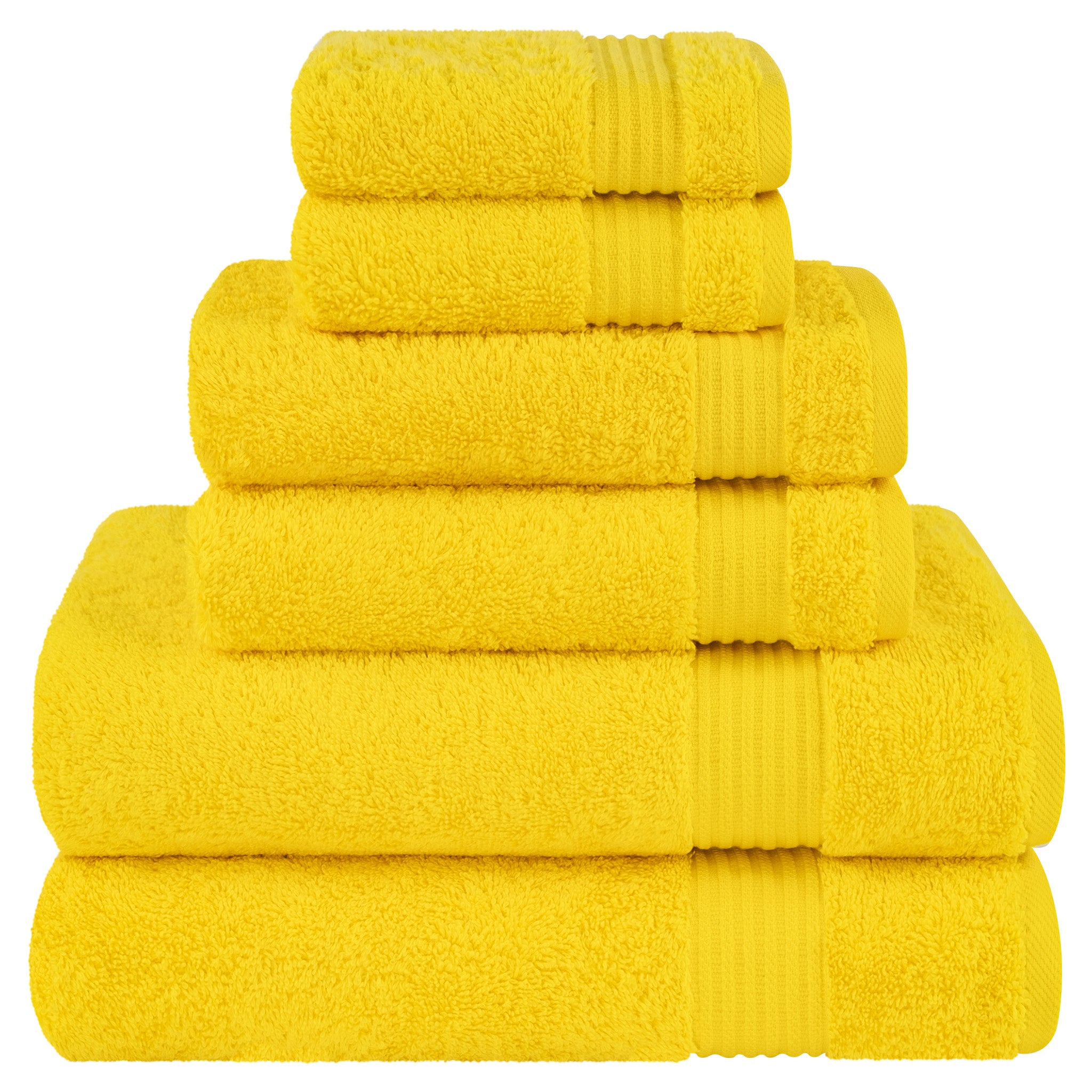 American Soft Linen Bekos 100% Cotton Turkish Towels 6 Piece Bath Towel Set -yellow-01