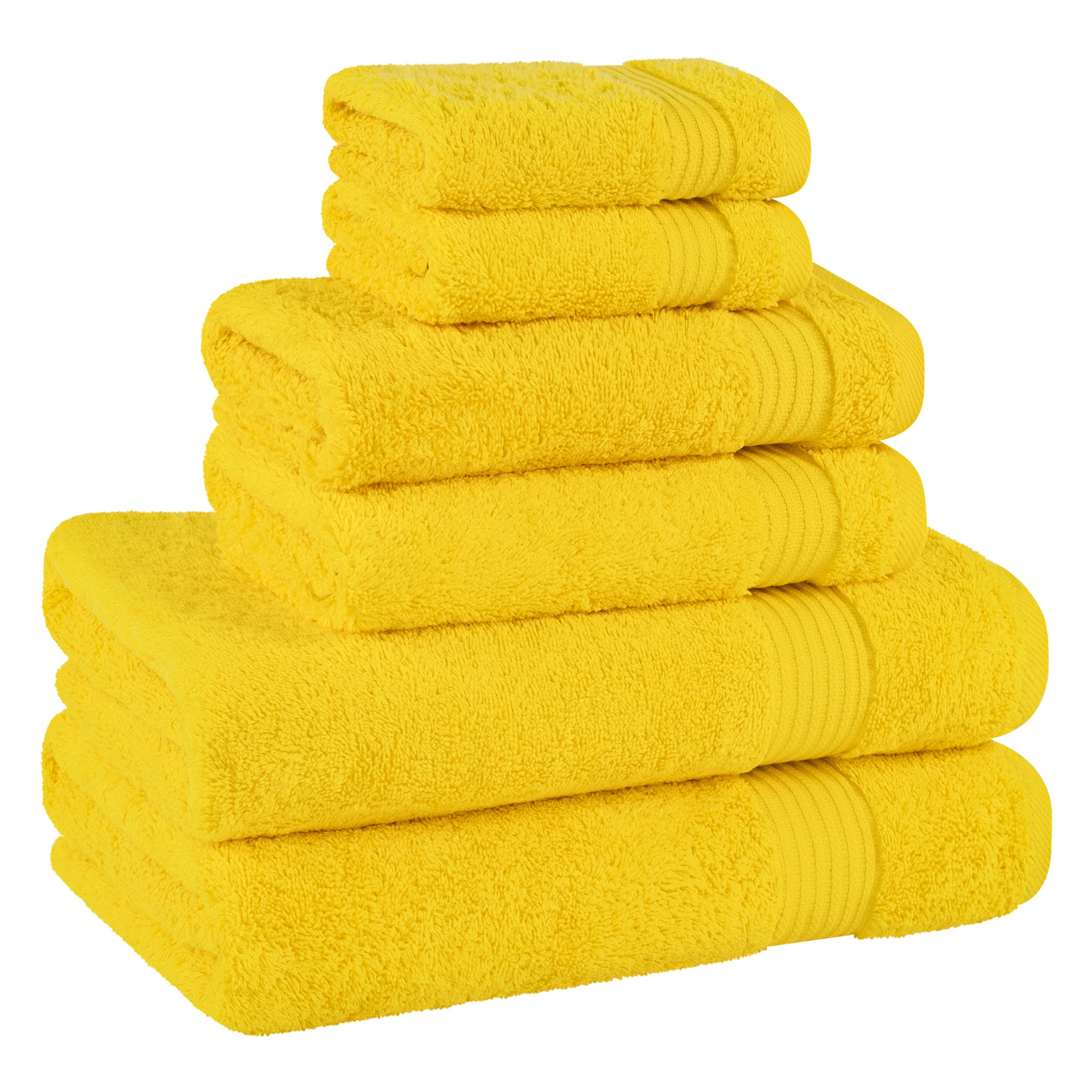 American Soft Linen Bekos 100% Cotton Turkish Towels 6 Piece Bath Towel Set -yellow-05