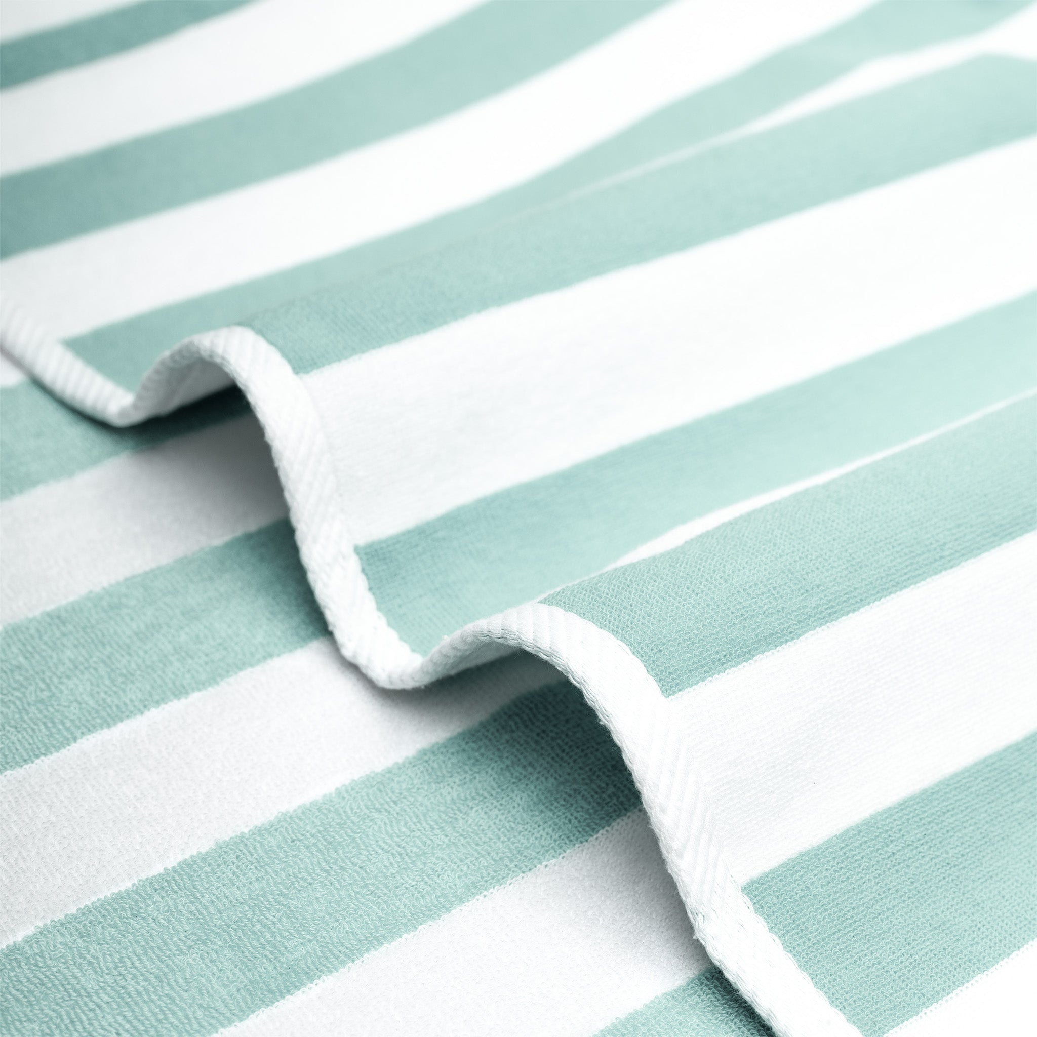 American Soft Linen 100% Cotton 4 Pack Beach Towels Cabana Striped Pool Towels -mint-5
