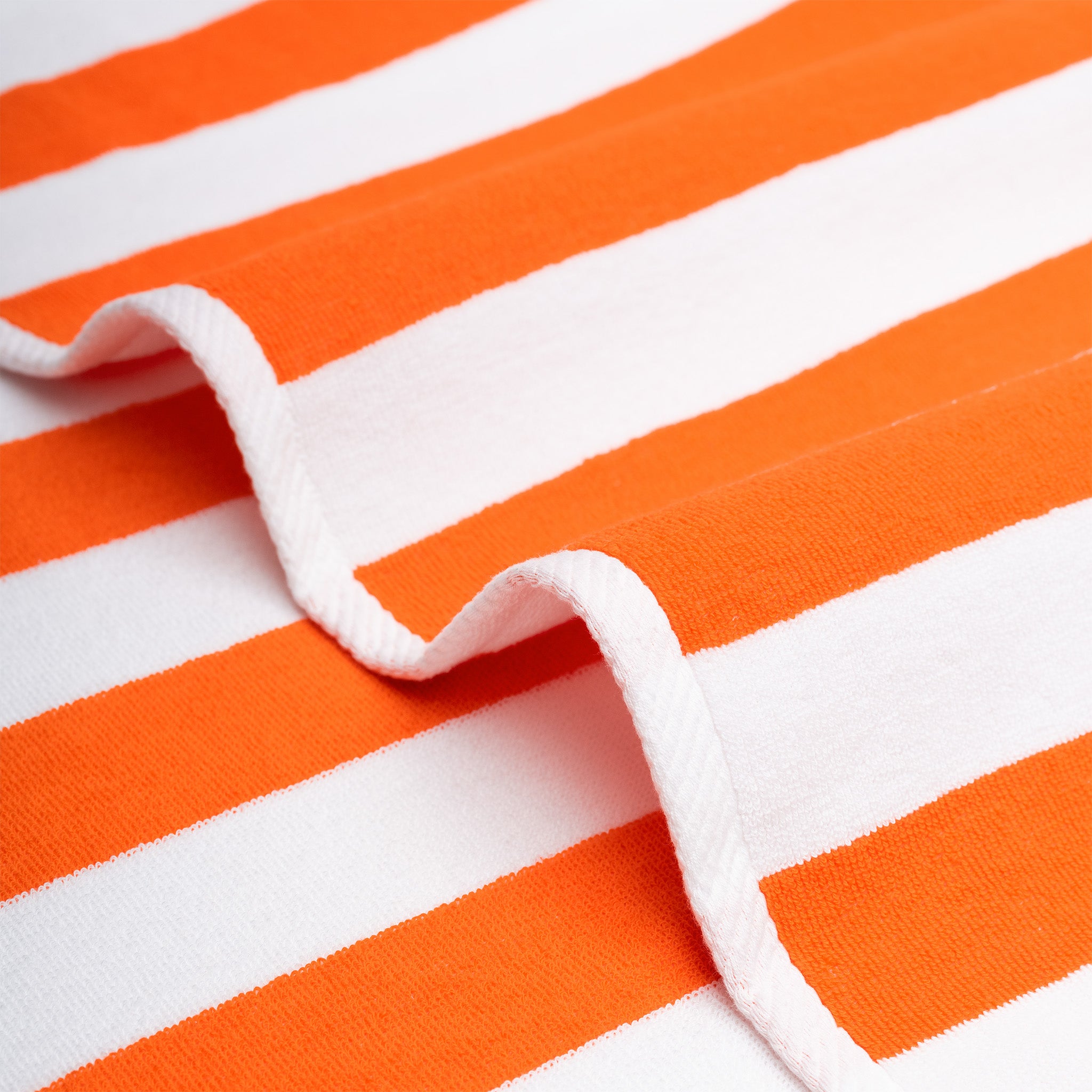American Soft Linen 100% Cotton 4 Pack Beach Towels Cabana Striped Pool Towels -orange-5