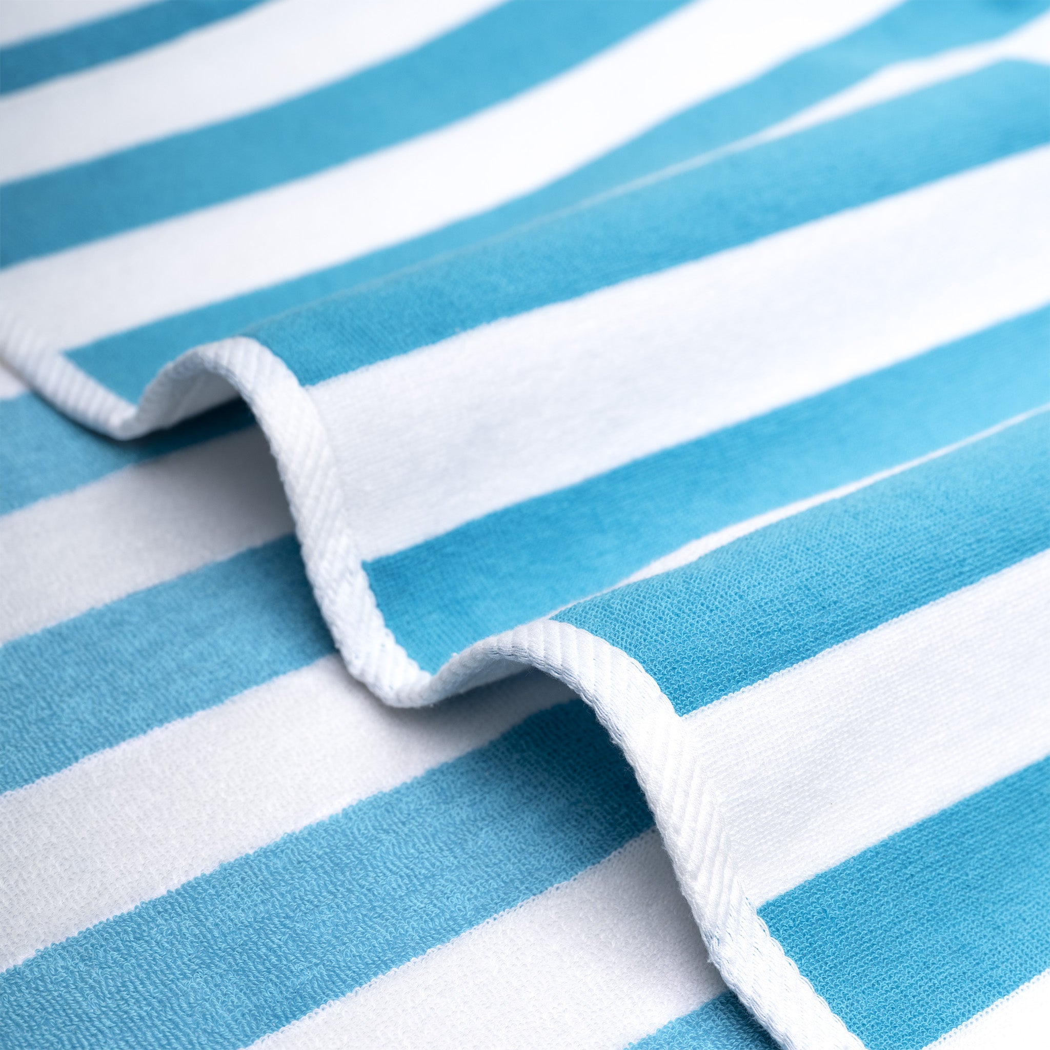 American Soft Linen 100% Cotton 4 Pack Beach Towels Cabana Striped Pool Towels -turquoise-blue-5