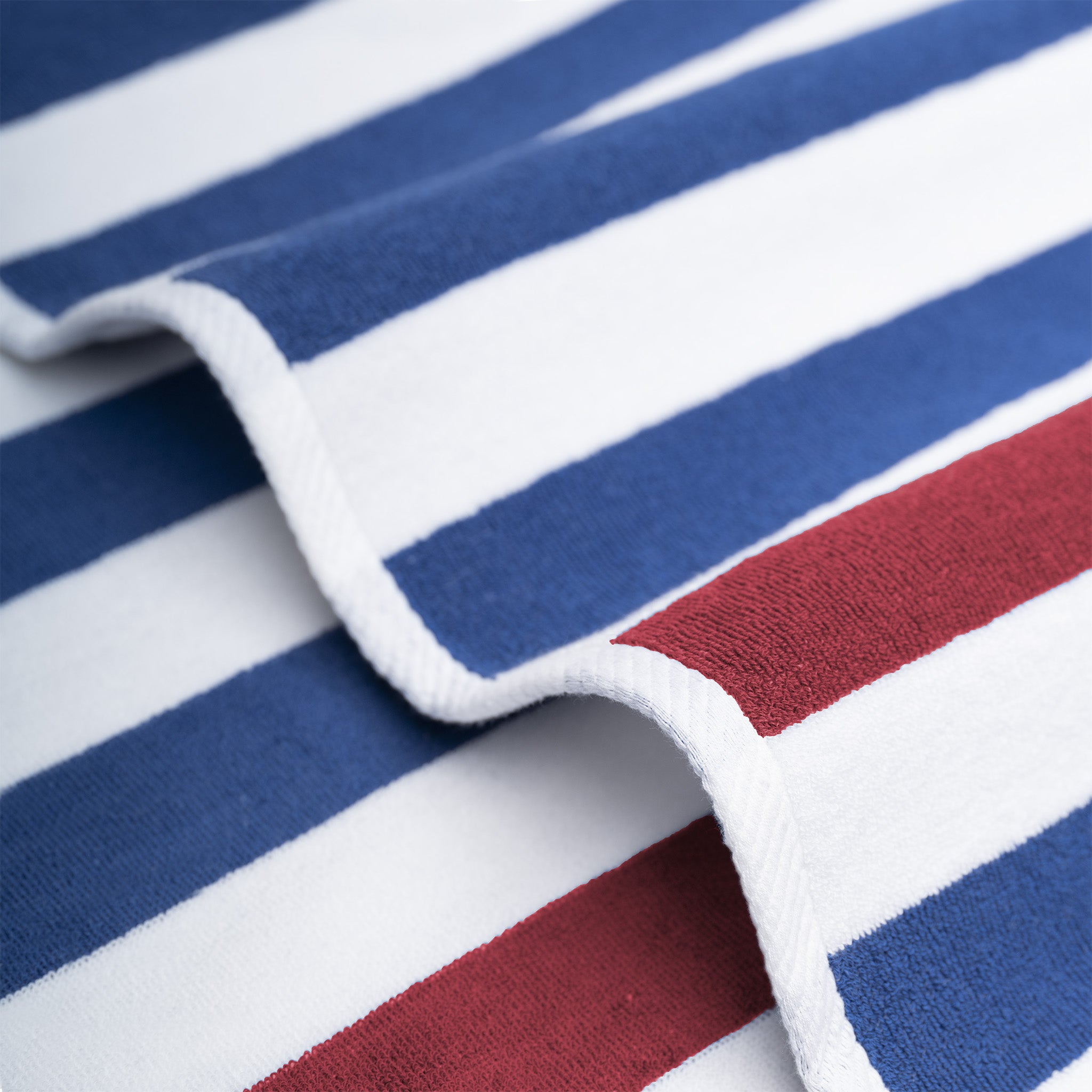 American Soft Linen Cabana Striped Beach Towel 32 Set Case Pack -navy-bordeaux-white-5