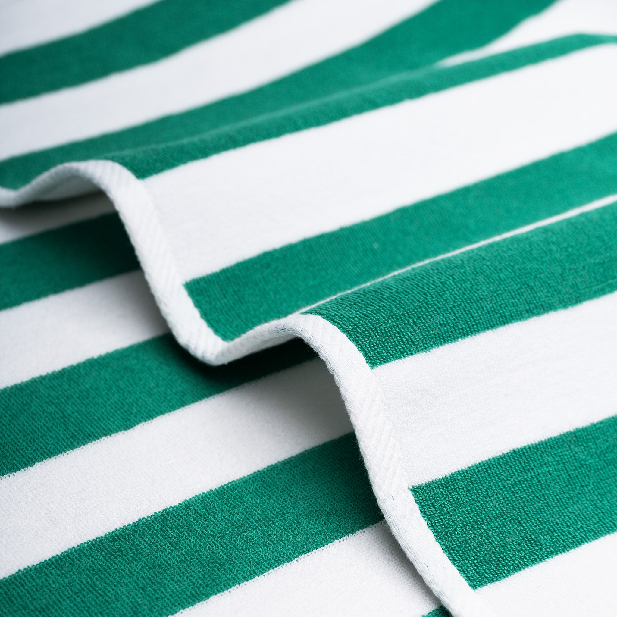 American Soft Linen Cabana Oversized Beach Towel -green-white-5