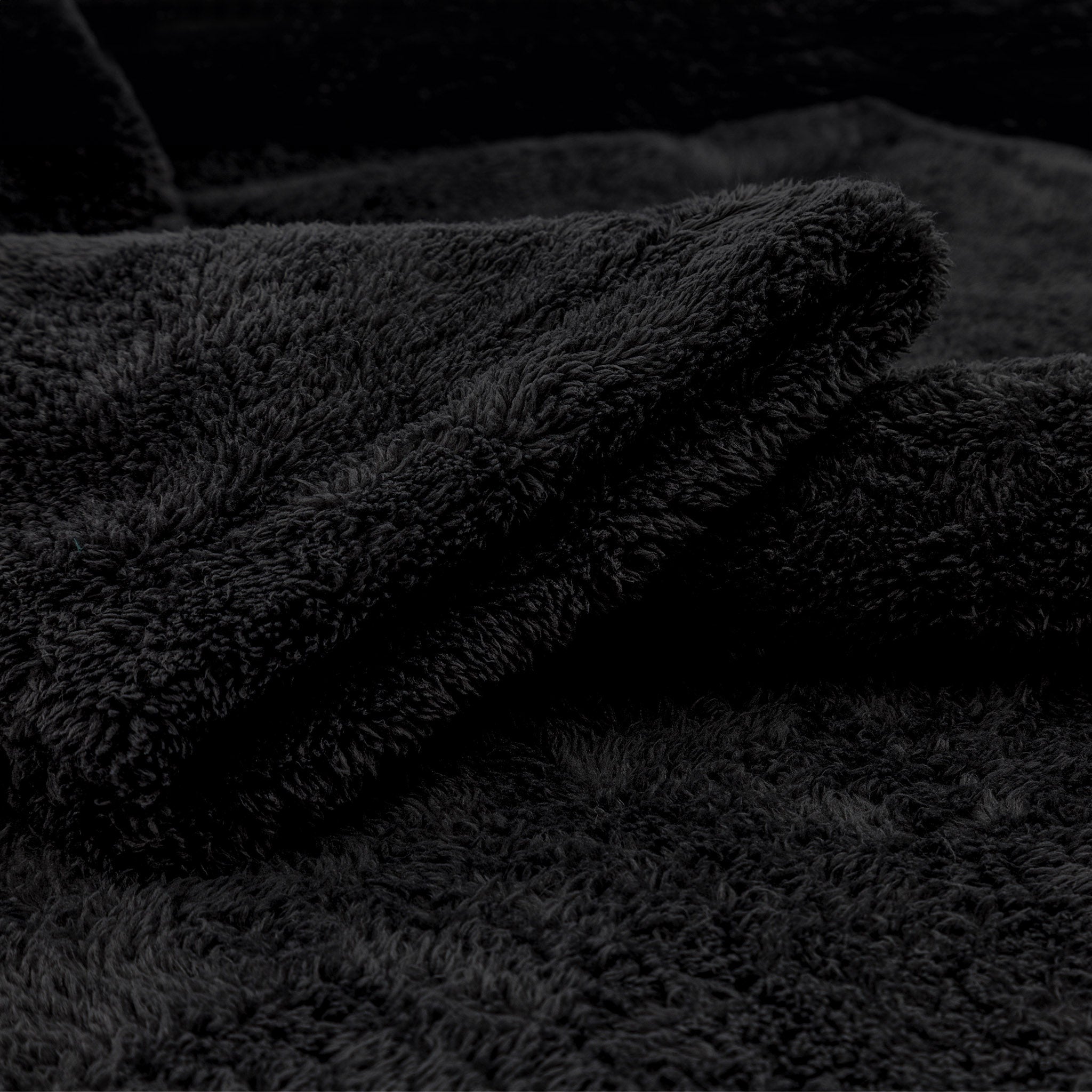 American Soft Linen Super Soft, Absorbent and Fluffy, Unisex Fleece Bathrobe L-XL-black-5