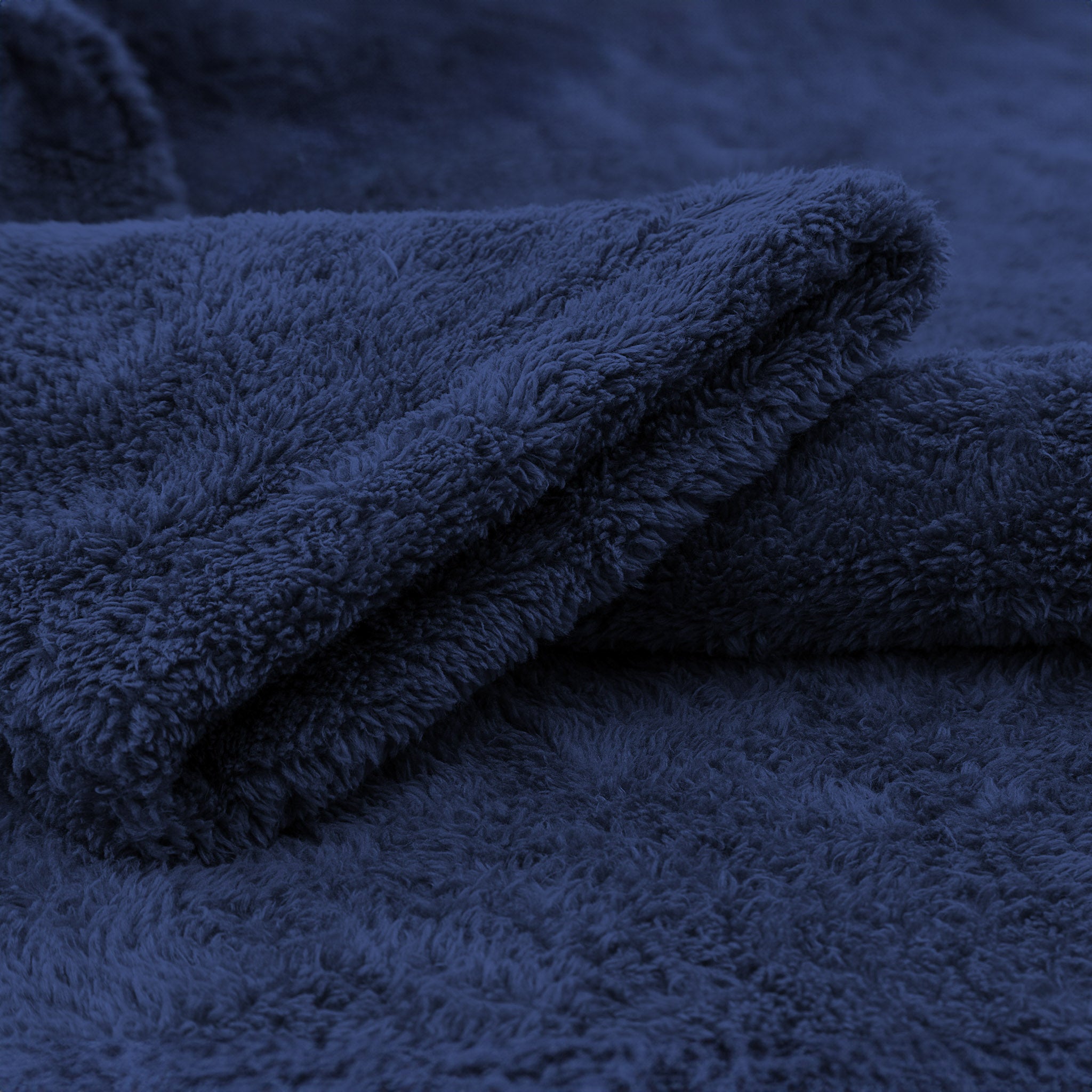 American Soft Linen Super Soft Absorbent and Fluffy Unisex Fleece Bathrobe -12 Set Case Pack -M-L-navy-blue-5