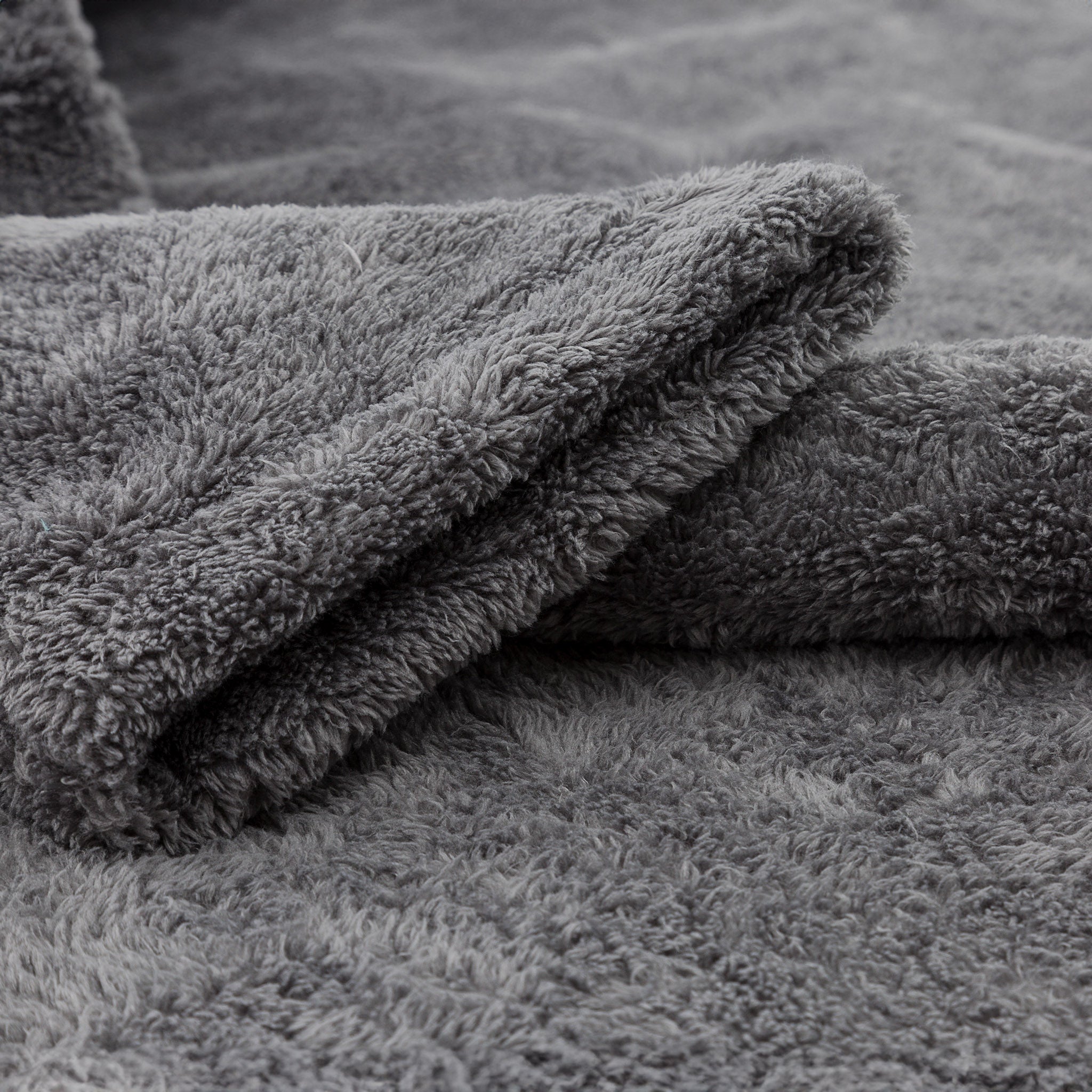 American Soft Linen Super Soft, Absorbent and Fluffy, Unisex Fleece Bathrobe M-L-gray-5