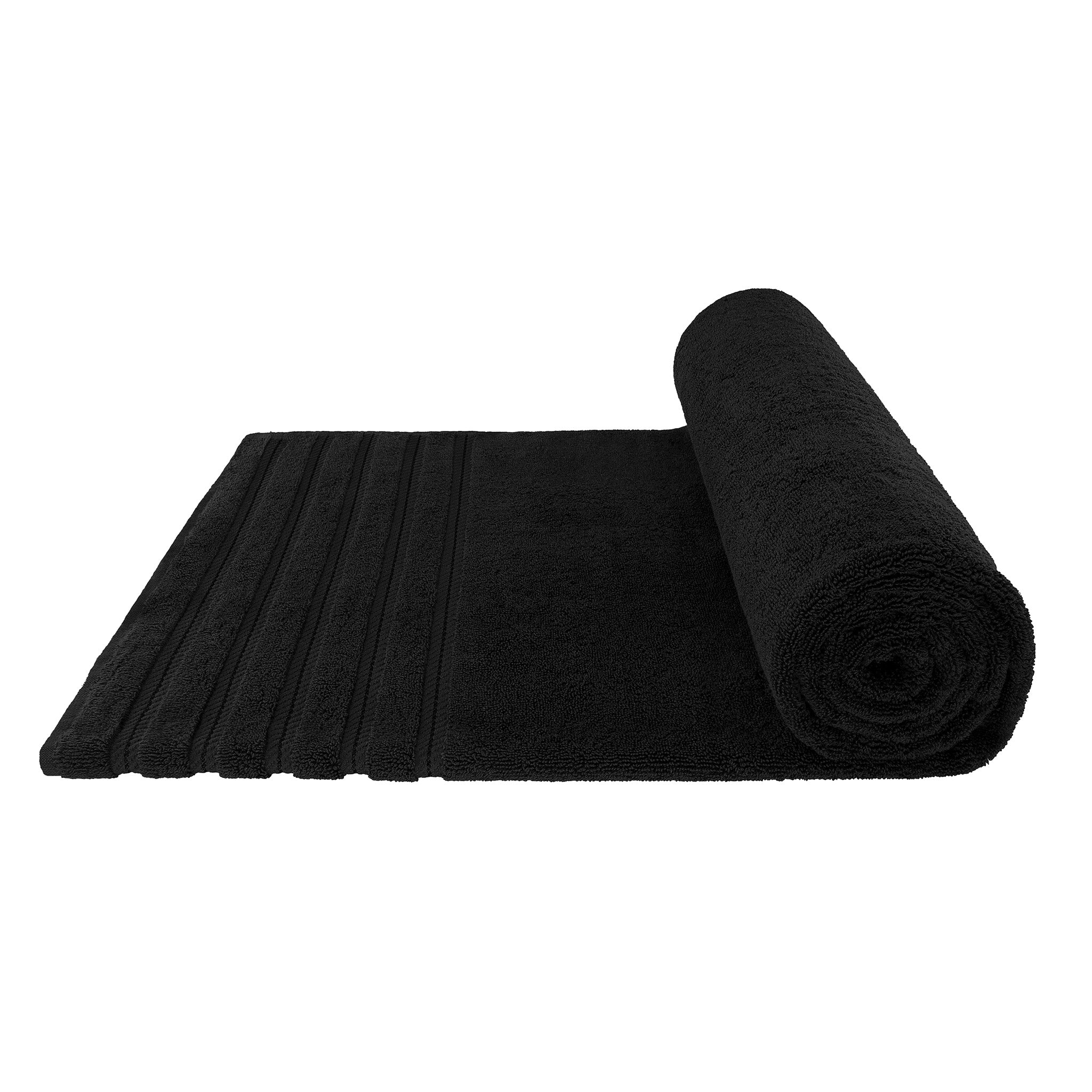 American Soft Linen 35x70 Inch 100% Turkish Cotton Jumbo Bath Sheet black-6