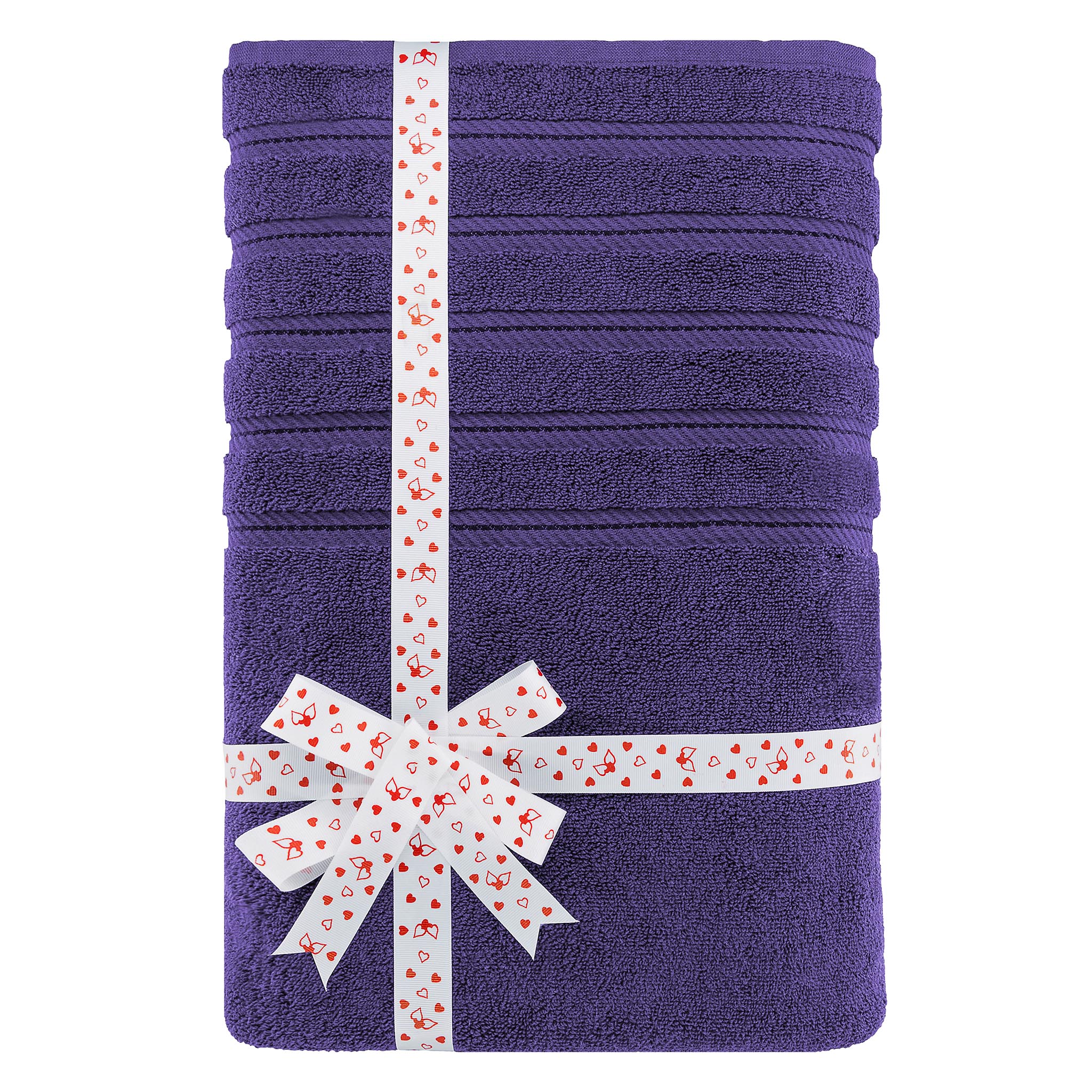 American Soft Linen 35x70 Inch 100% Turkish Cotton Jumbo Bath Sheet purple-3