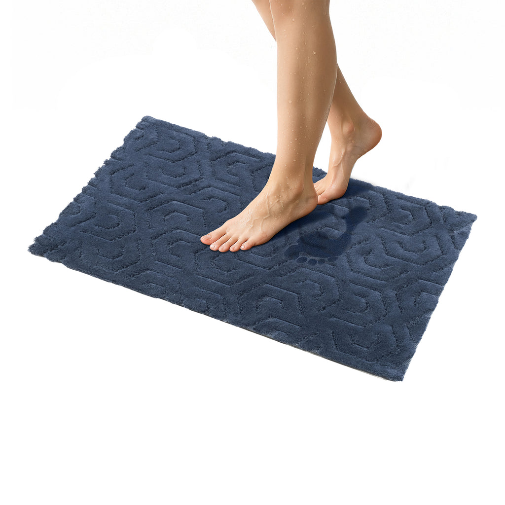 American Soft Linen Meja Bath Rug – 21x34" Decorative Premium Cotton Rug - Bath Mats for Bathroom