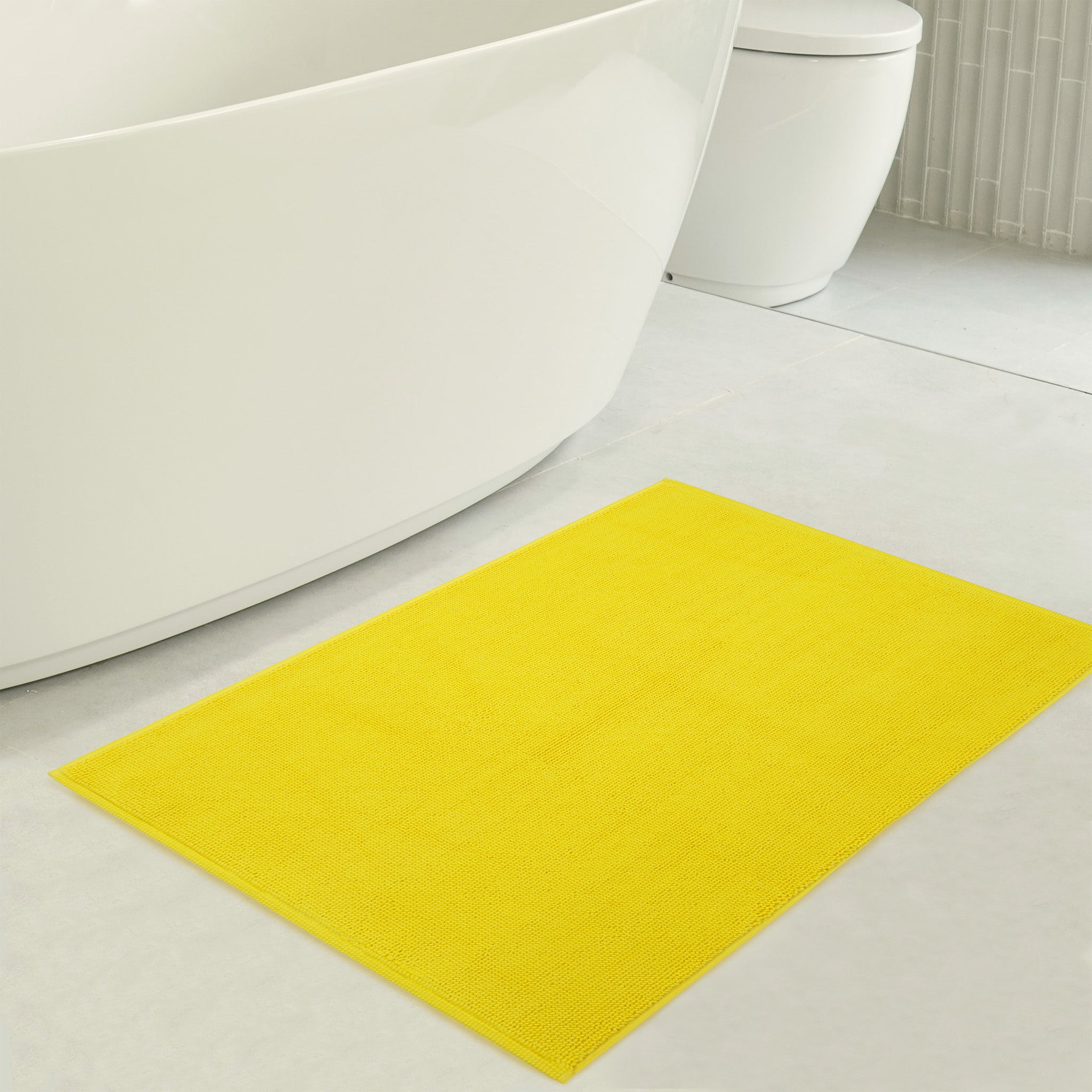 American Soft Linen Non-slip 20x34 100% Cotton Bath Rug Wholesale yellow-3