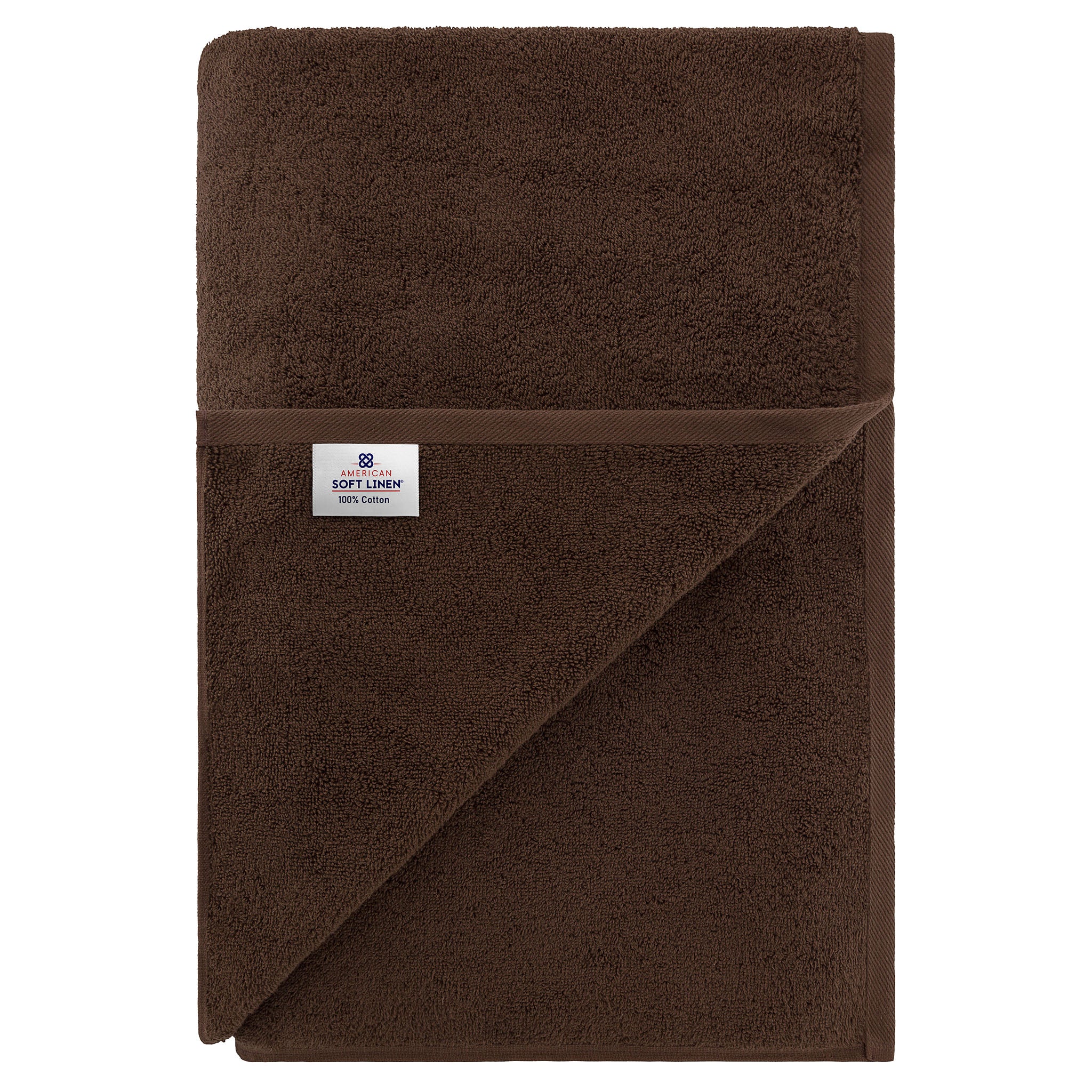 American Soft Linen 100% Ring Spun Cotton 40x80 Inches Oversized Bath Sheets chocolate-brown-7