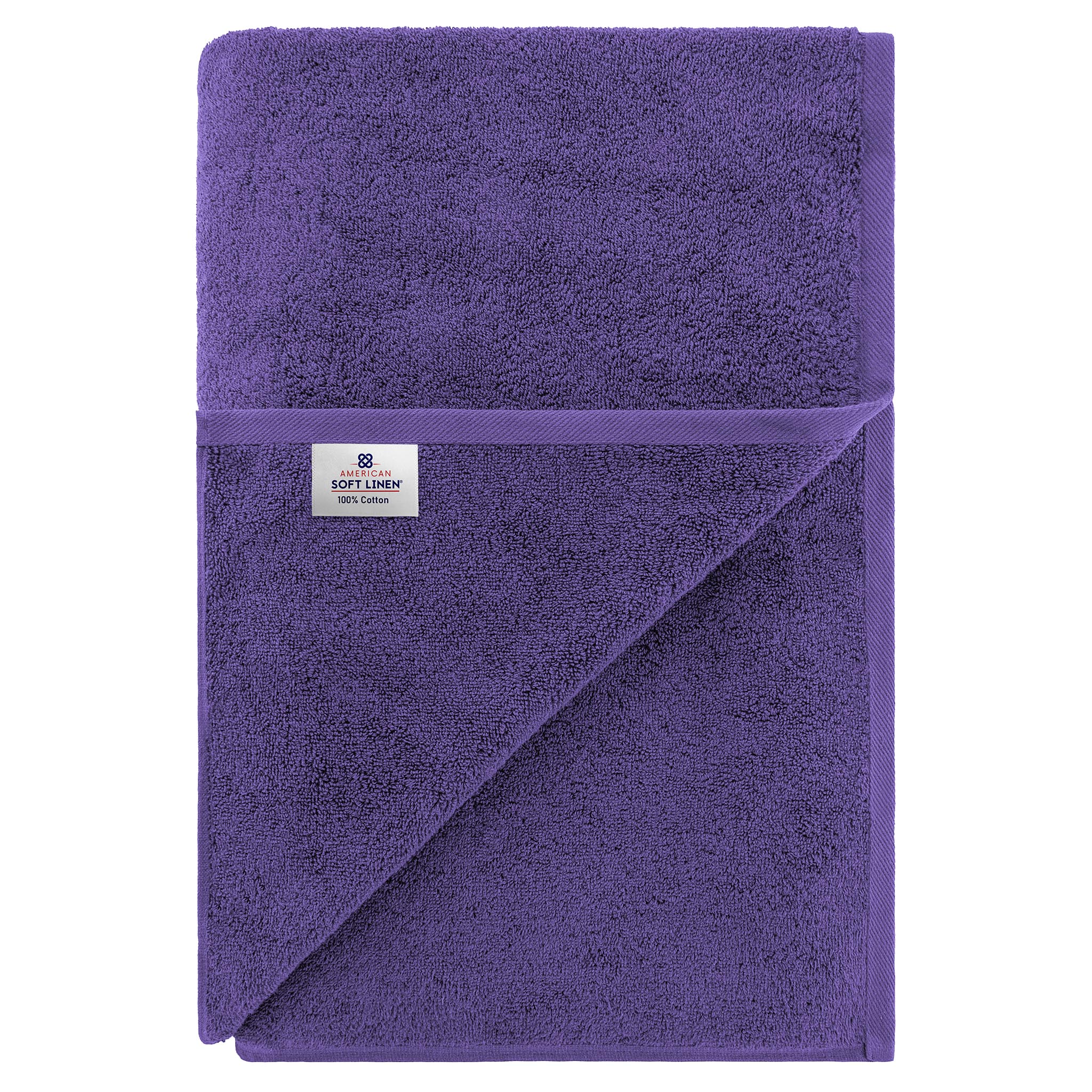 American Soft Linen 100% Ring Spun Cotton 40x80 Inches Oversized Bath Sheets purple-7