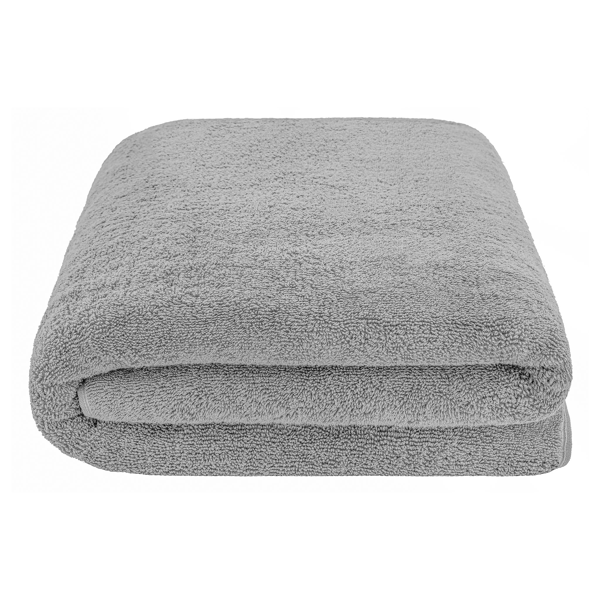 American Soft Linen 100% Ring Spun Cotton 40x80 Inches Oversized Bath Sheets rockridge-gray-3