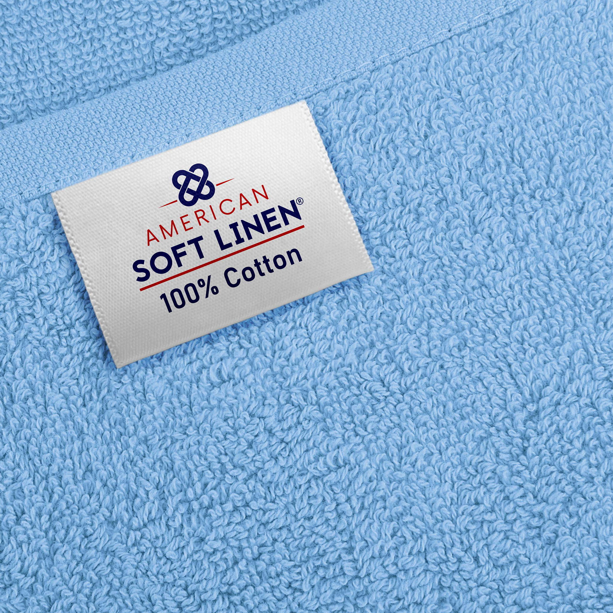 American Soft Linen 100% Ring Spun Cotton 40x80 Inches Oversized Bath Sheets sky-blue-6