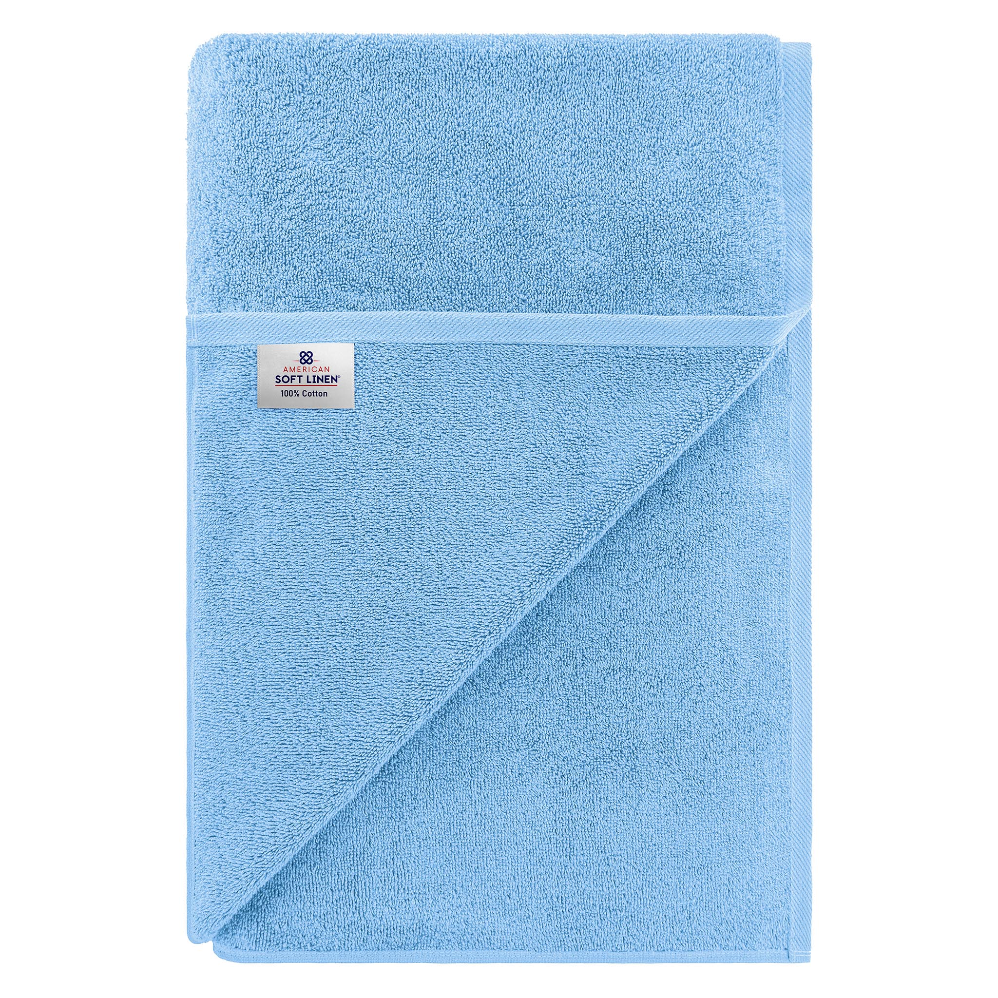 American Soft Linen 100% Cotton Oversized Bath Sheet, 40 In By 80