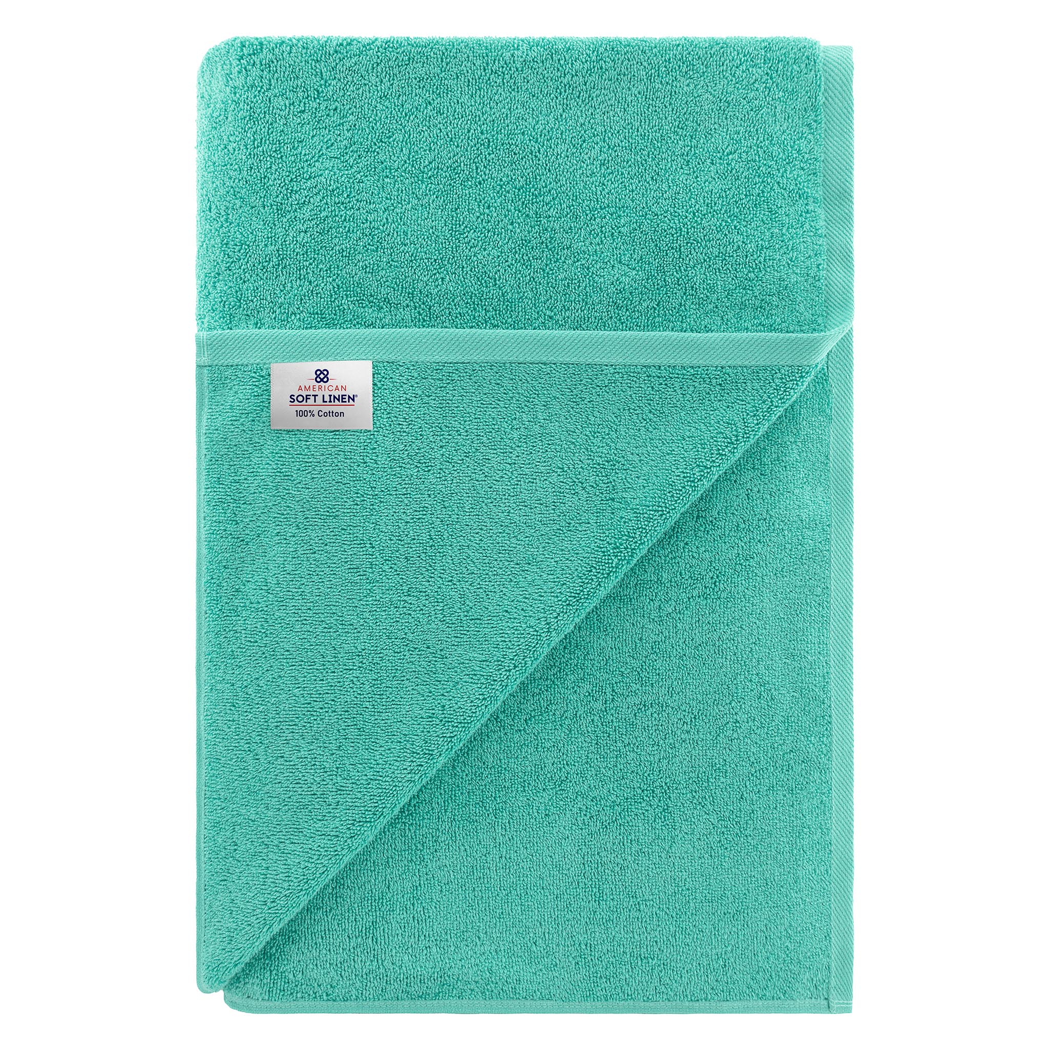 American Soft Linen 100% Ring Spun Cotton 40x80 Inches Oversized Bath Sheets turquoise-blue-7