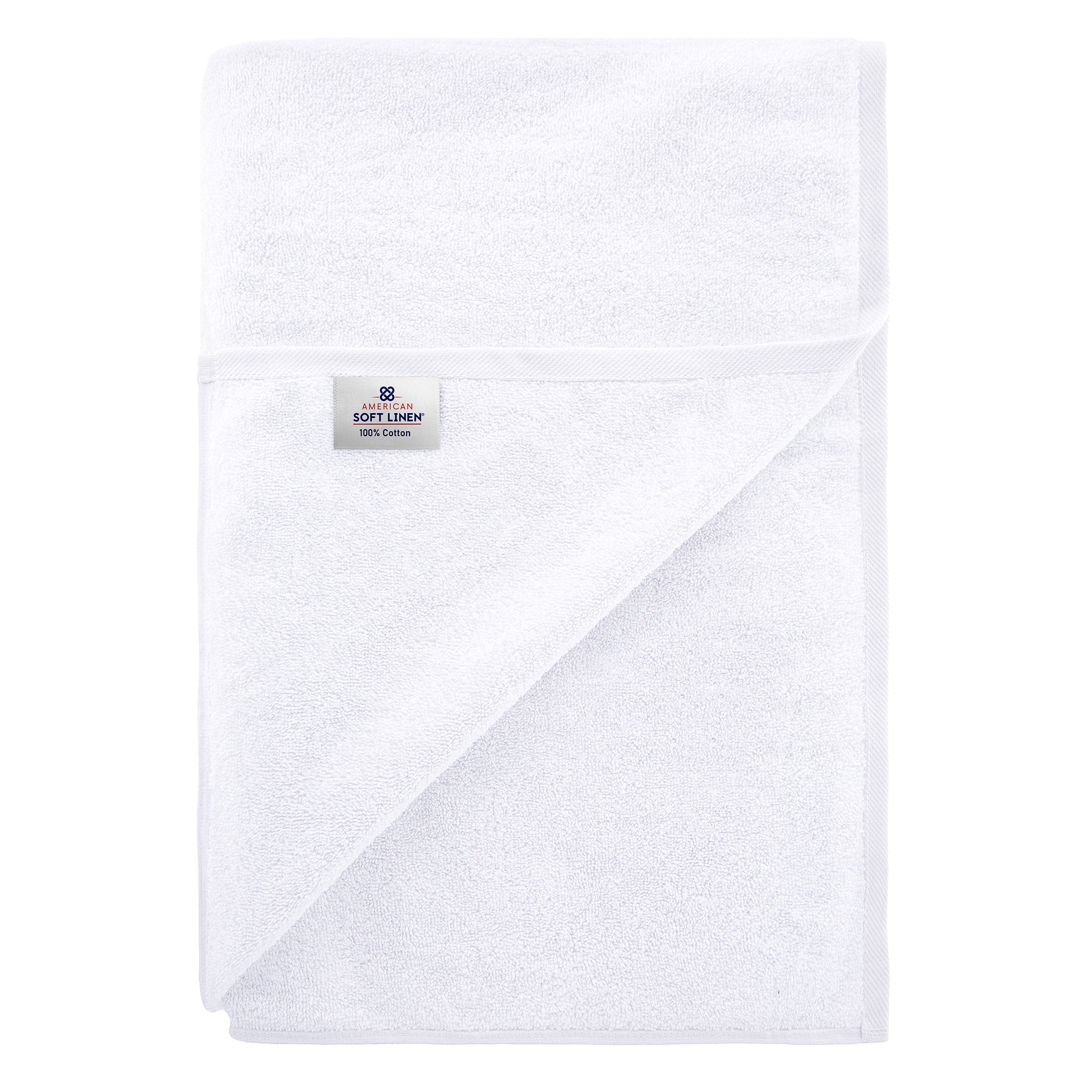 American Soft Linen 100% Ring Spun Cotton 40x80 Inches Oversized Bath Sheets white-7