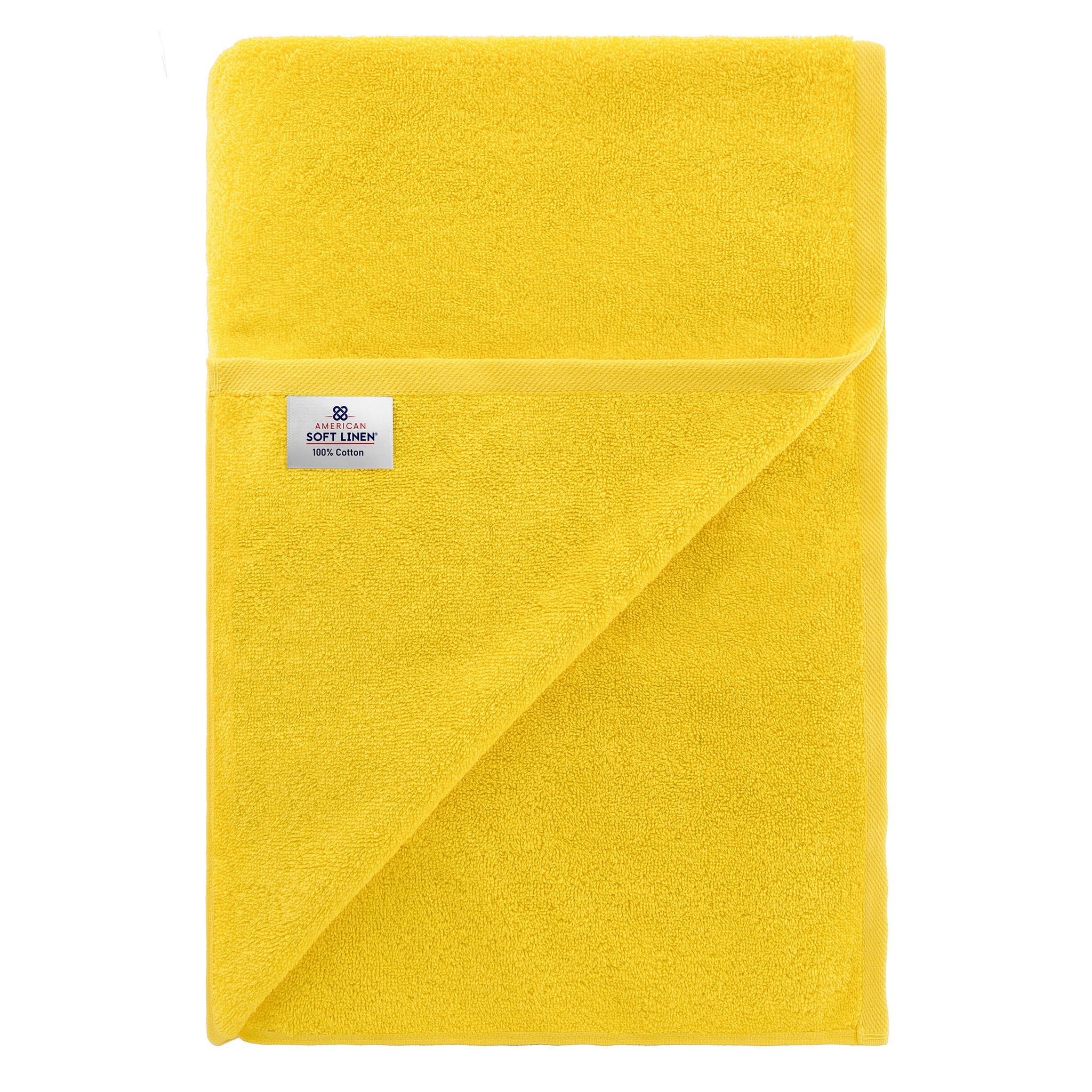 American Soft Linen 100% Ring Spun Cotton 40x80 Inches Oversized Bath Sheets yellow-7