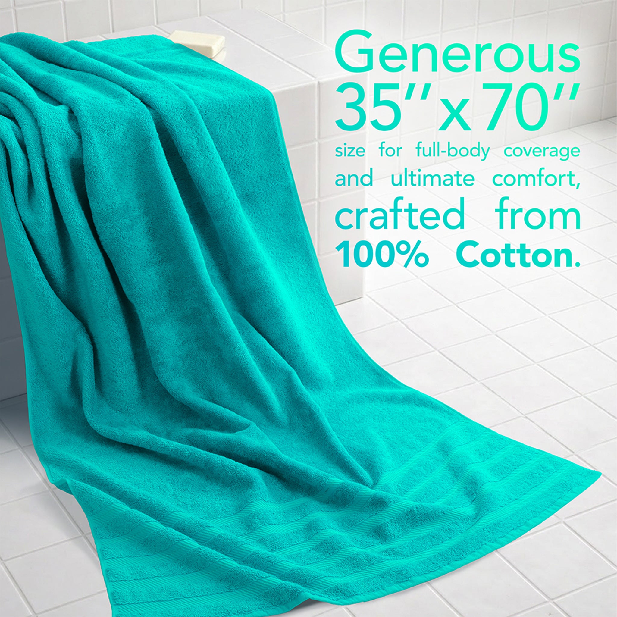 35x70 Inch Premium Bath Sheet JUMBO 100% Cotton Turkish Towels, Extremely Soft, Luxury,  Extra Large Bath Towel (BEST CHOICE)