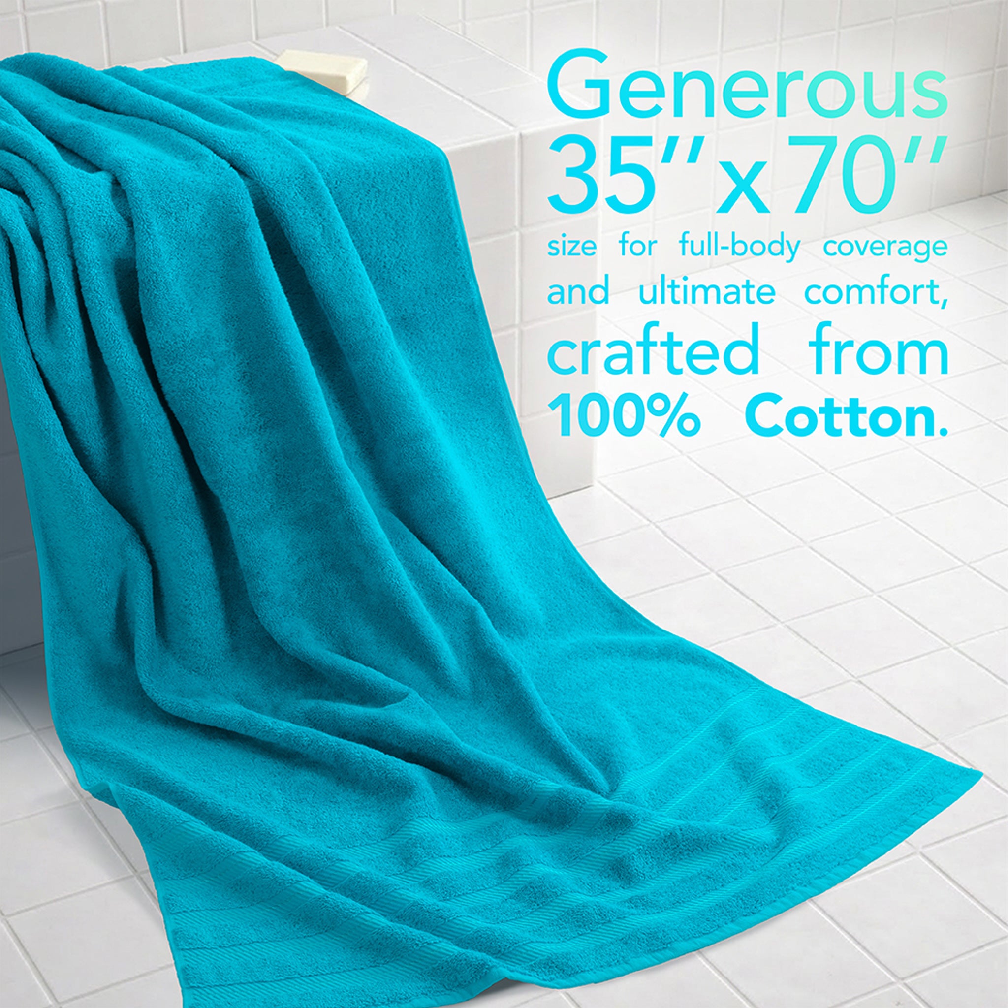 35x70 Inch Premium Bath Sheet JUMBO 100% Cotton Turkish Towels, Extremely Soft, Luxury,  Extra Large Bath Towel (BEST CHOICE)