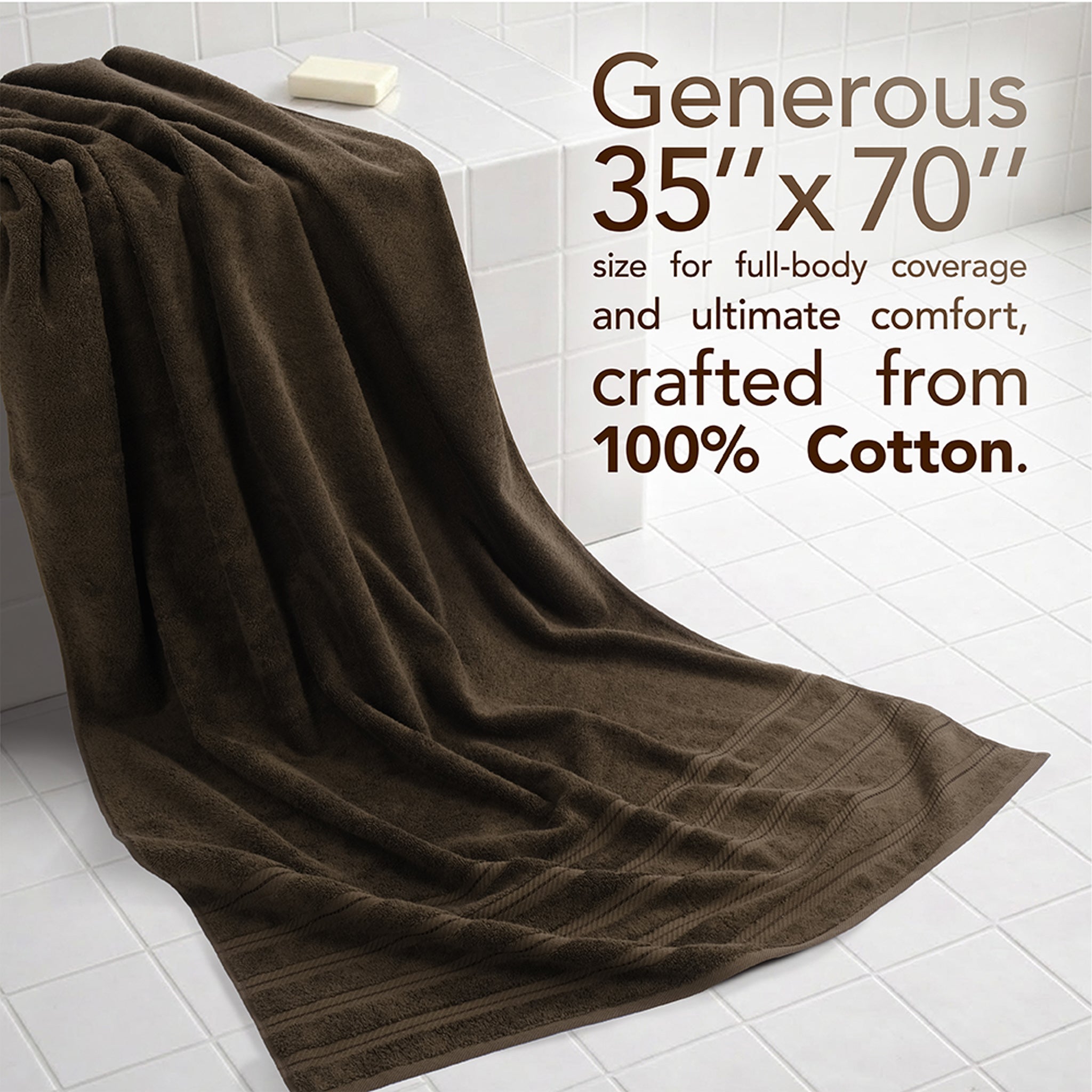 35x70 Inch Premium Bath Sheet JUMBO 100% Cotton Turkish Towels, Extremely Soft, Luxury,  Extra Large Bath Towel (BEST CHOICE)