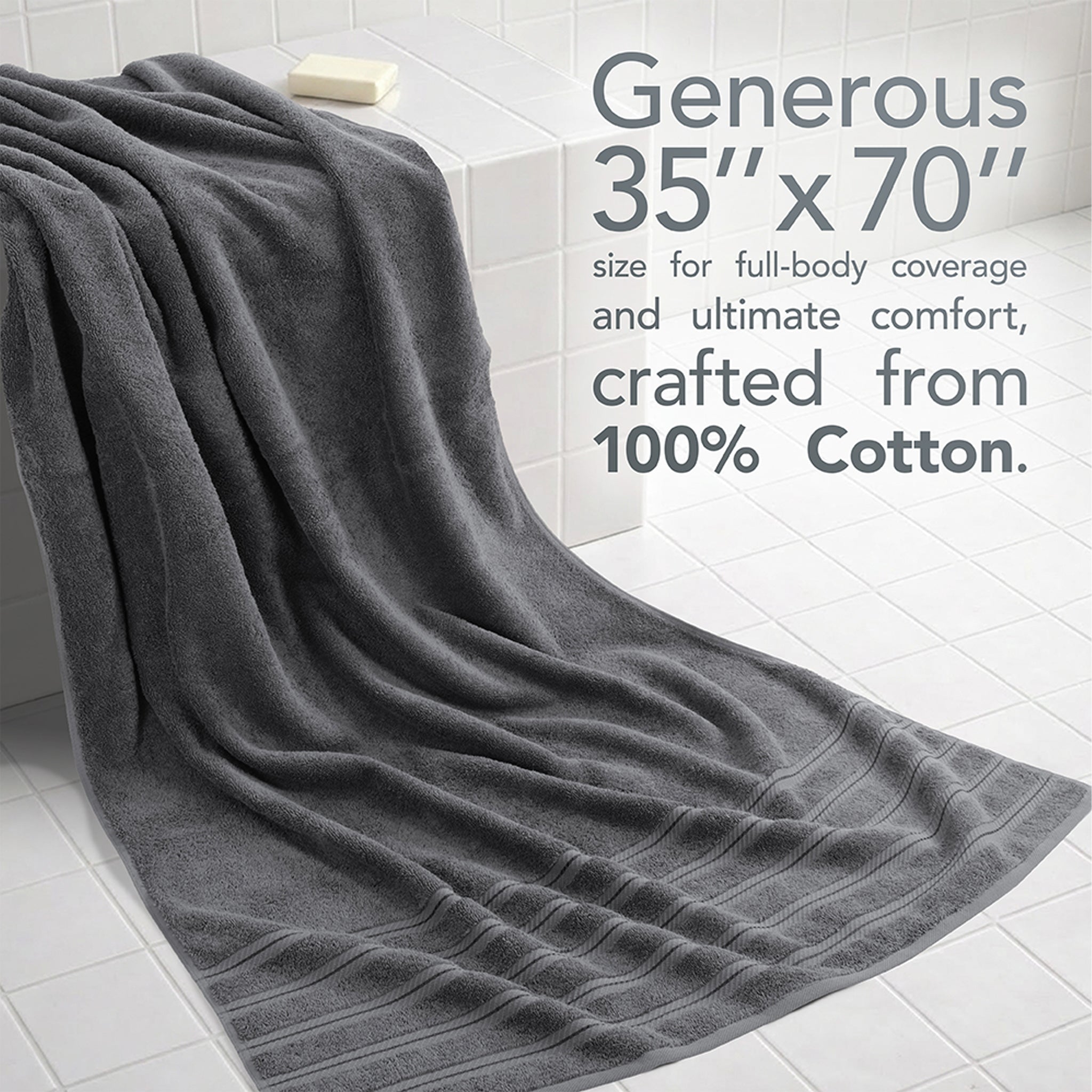 35x70 Inch Premium Bath Sheet JUMBO 100% Cotton Turkish Towels, Extremely Soft, Luxury,  Extra Large Bath Towel (BEST CHOICE)